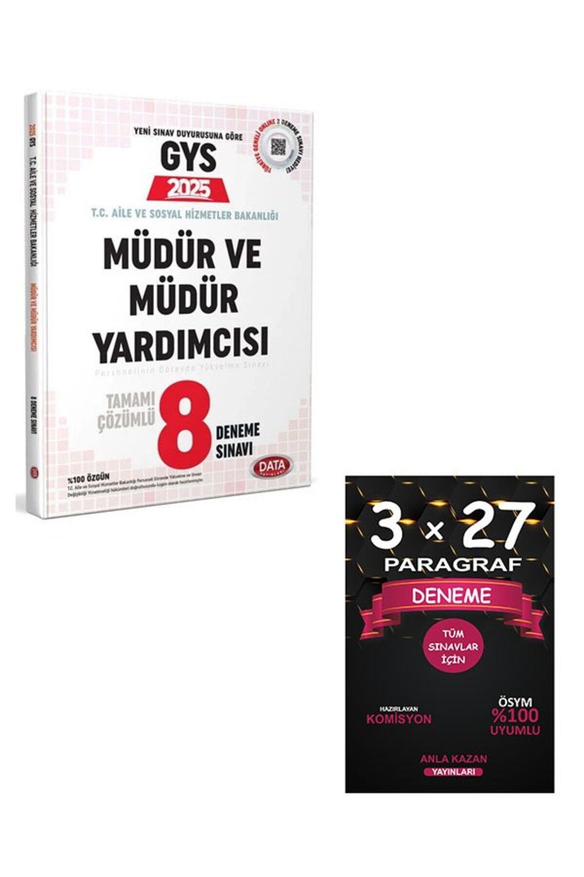 Data Yayınları Data 2025 GYS Aile ve Sosyal Hizmetler Bakanlığı Müdür ve Yardımcısı 8 Deneme Çözümlü