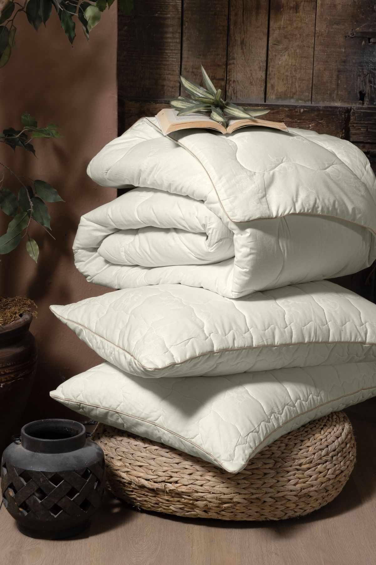 White Life Textile Tek Kişilik Pamuk %100 Doğal Yorgan | Özel Çantalı Pamuk Yorgan