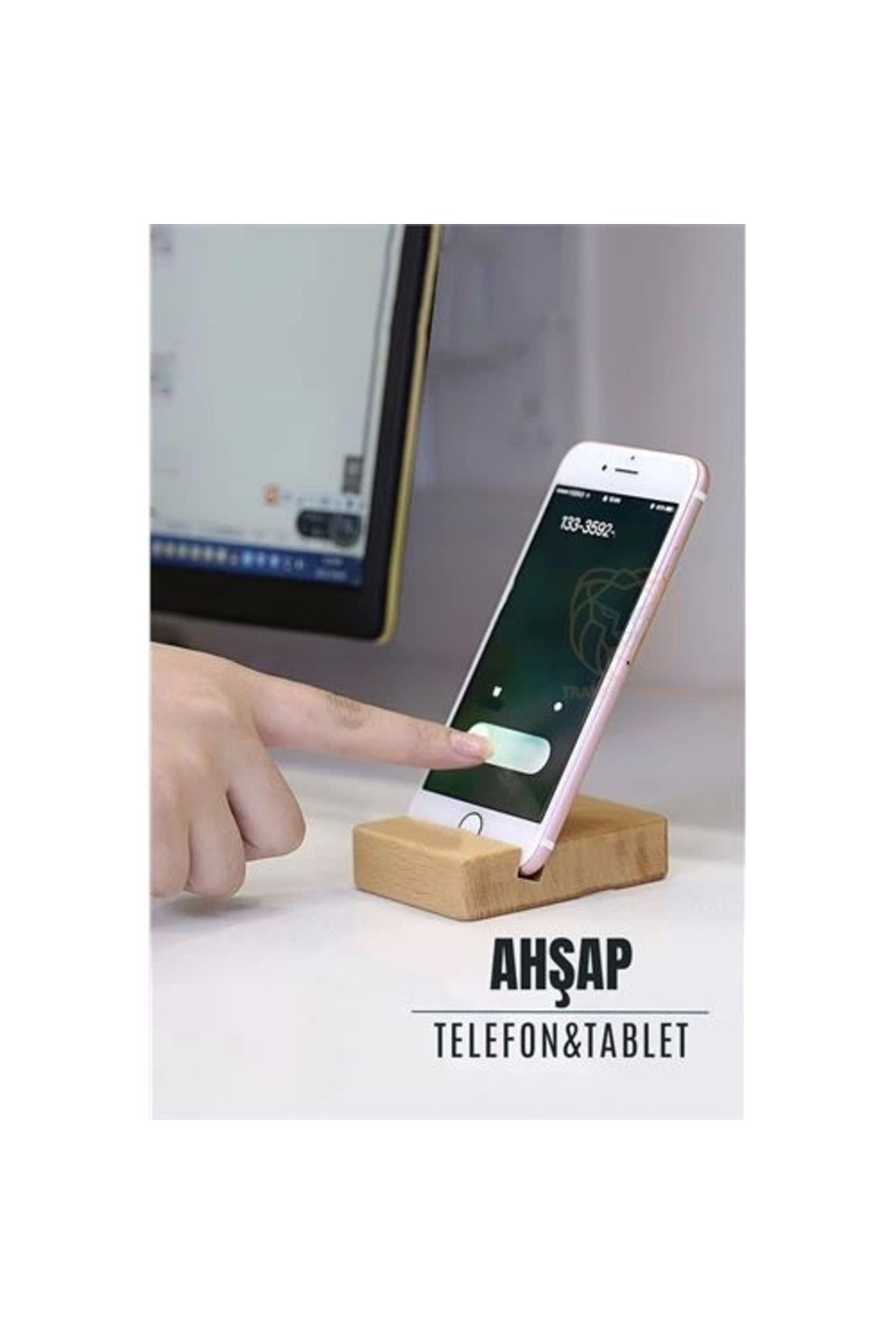 STOREMAX Yan-Dik Cep Telefonu Standı Ahşap Luca Salvatore Design
