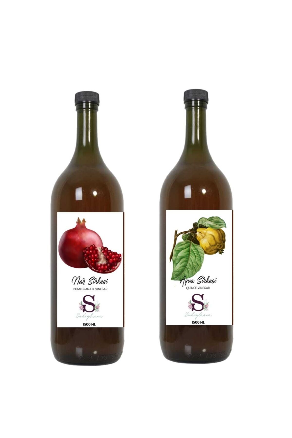 Süheylaana Doğal Nar Sirkesi 1500 Ml - Doğal Ayva Sirkesi 1500 Ml
