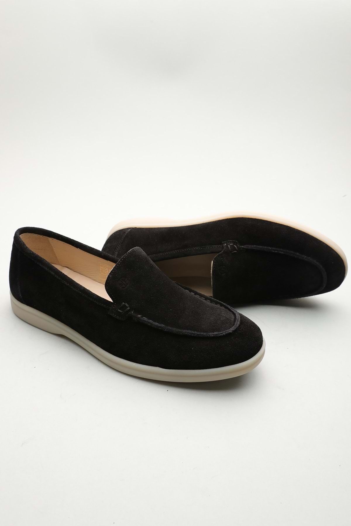 Gondol Erkek Hakiki Deri Klasik Loafer Siyah Süet 39 ttx.601189