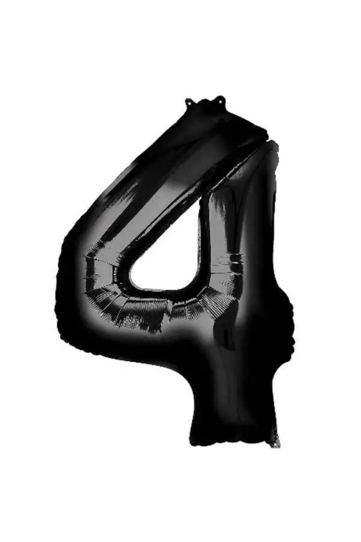 MİNAY 4 RAKAM FOLYO BALON SİYAH RENK 40" 100cm