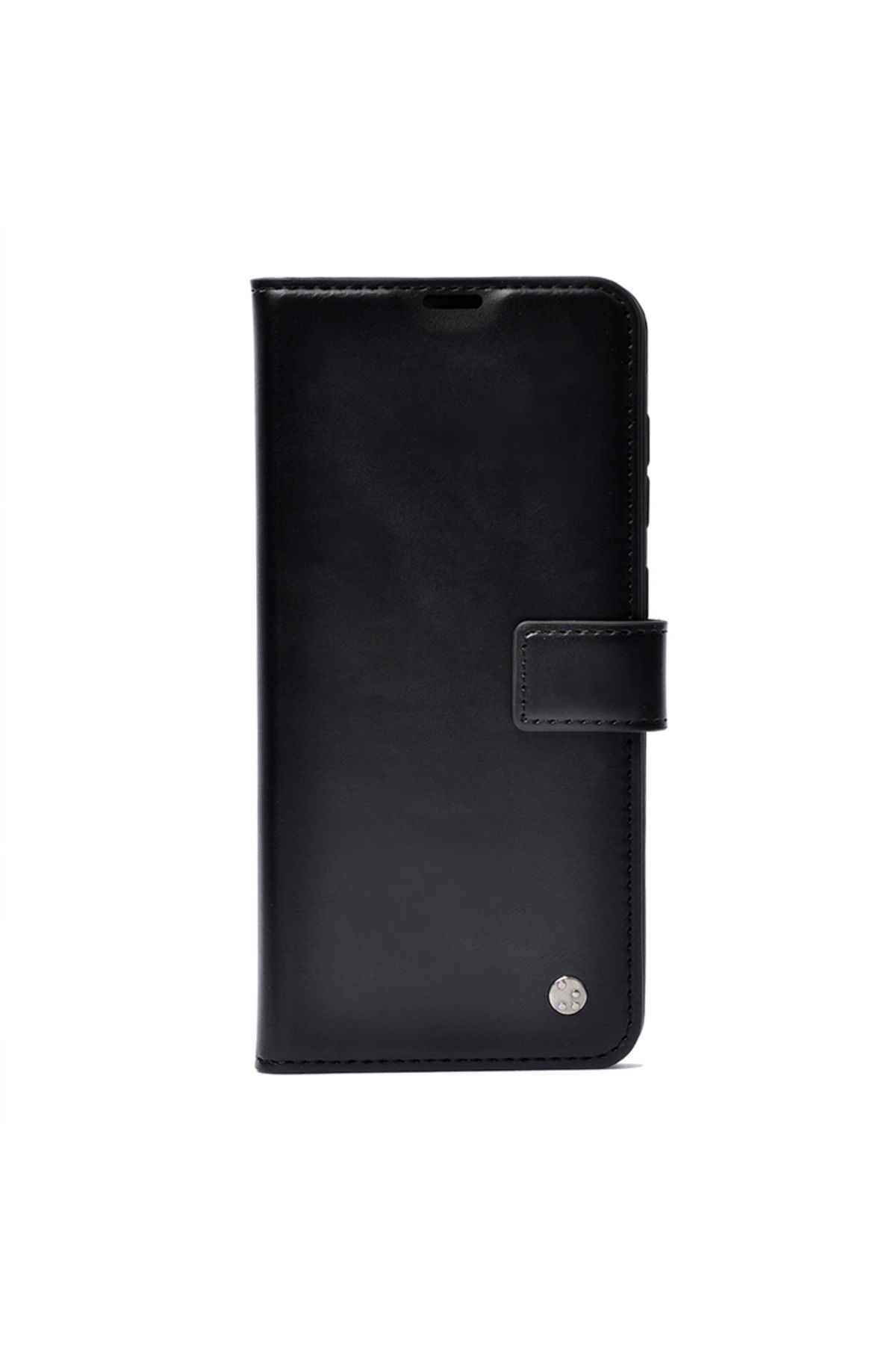 HTstore Realme C75 Kılıf Zore Kar Deluxe Kapaklı Kılıf-Siyah