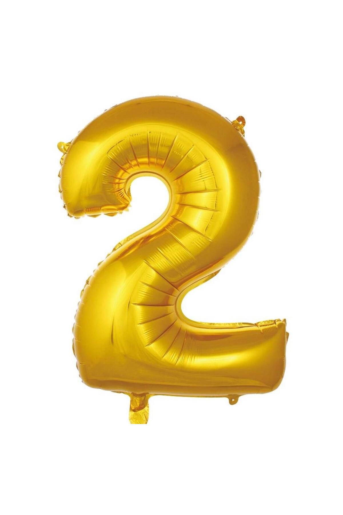 MİNAY 2 RAKAM FOLYO BALON ALTIN / GOLD RENK 40" 100cm