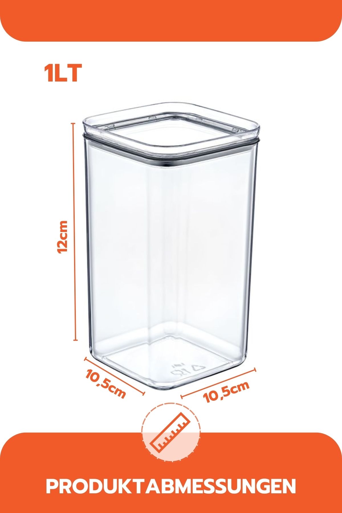 Ginza Maison-1 Lt Square Storage Container With Lid 3 Pieces 4