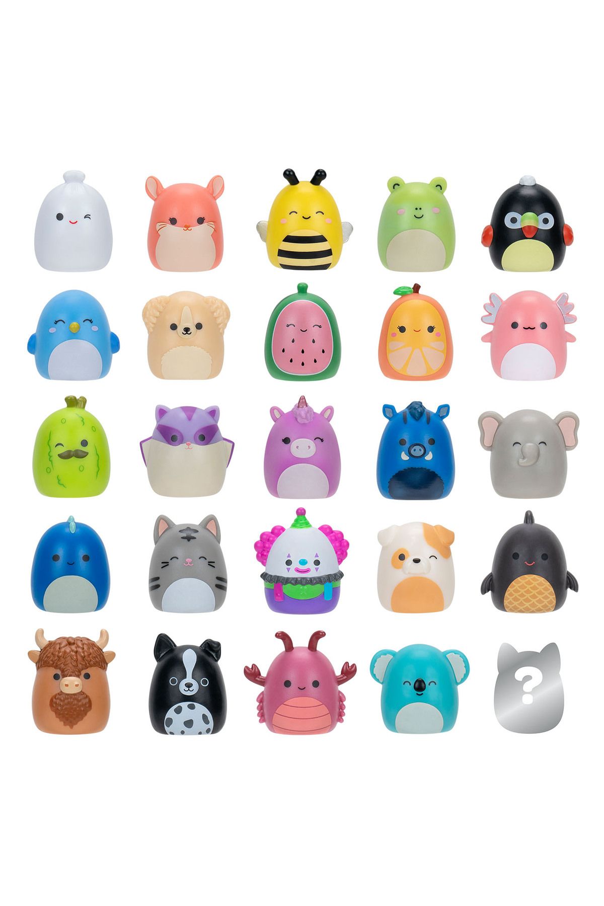 Squishmallows Squish-a-longs 25 Figür + Yüzük Set Seri 1 AL0033