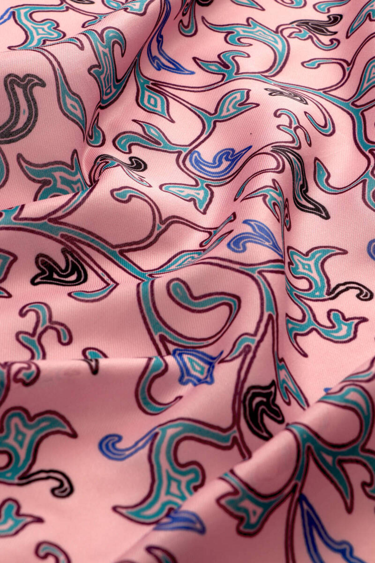 Bursa İpek-Pink Ivy Pattern Soft Shawl 3