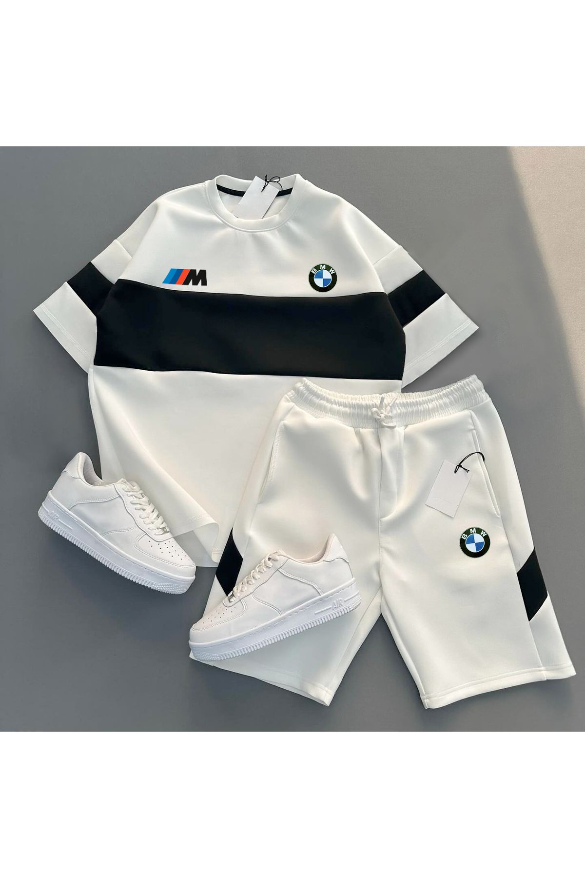 viperkombin Bmw Çelik Scuba Tişört ve Şort Alt Üst 2li Takım