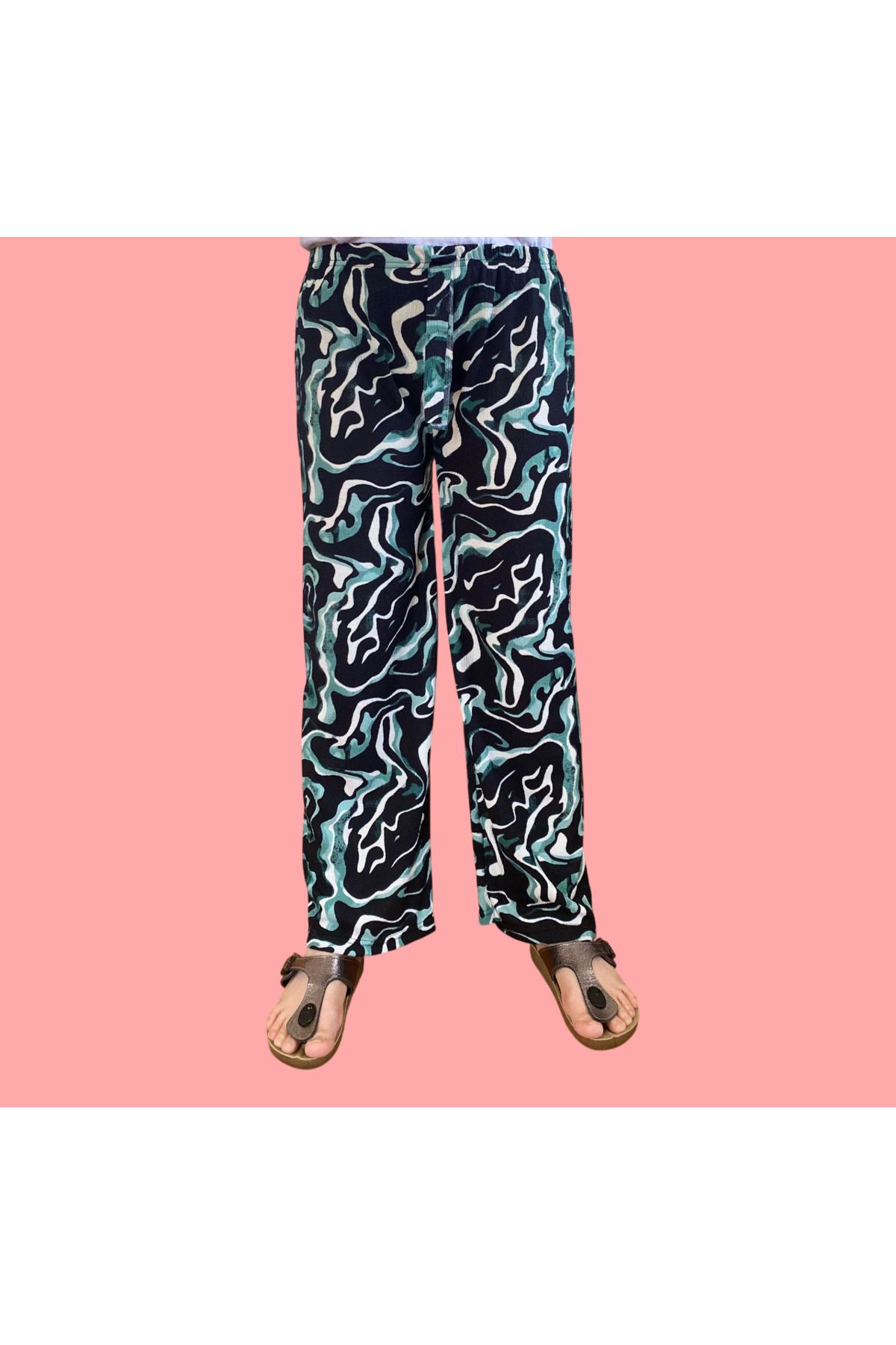 PARAF TEKSTİL Beli Lastikli Bürümcük Pantolon-alt Pijama