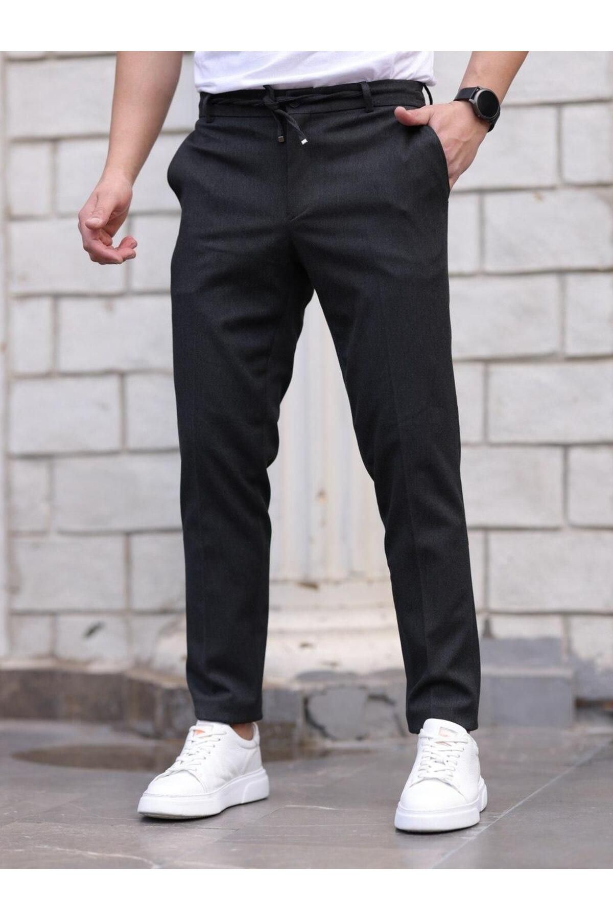 Xram ERKEK ESNEK ITALYAN KESİM ESNEK JOGGER LASTİKLİ PANTOLON