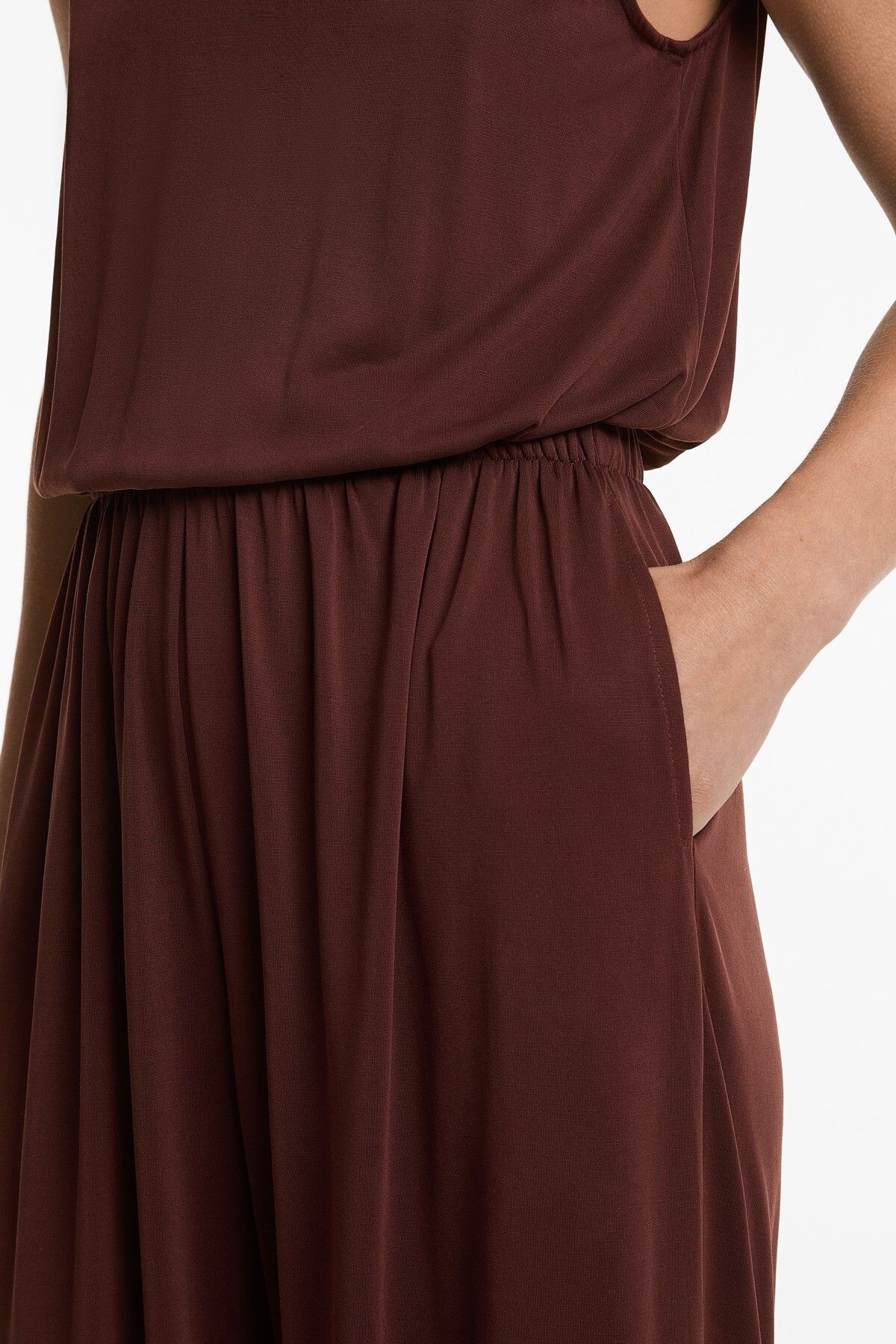 Oysho-Floaty Crossover Back Midi Jumpsuit With Modal 4