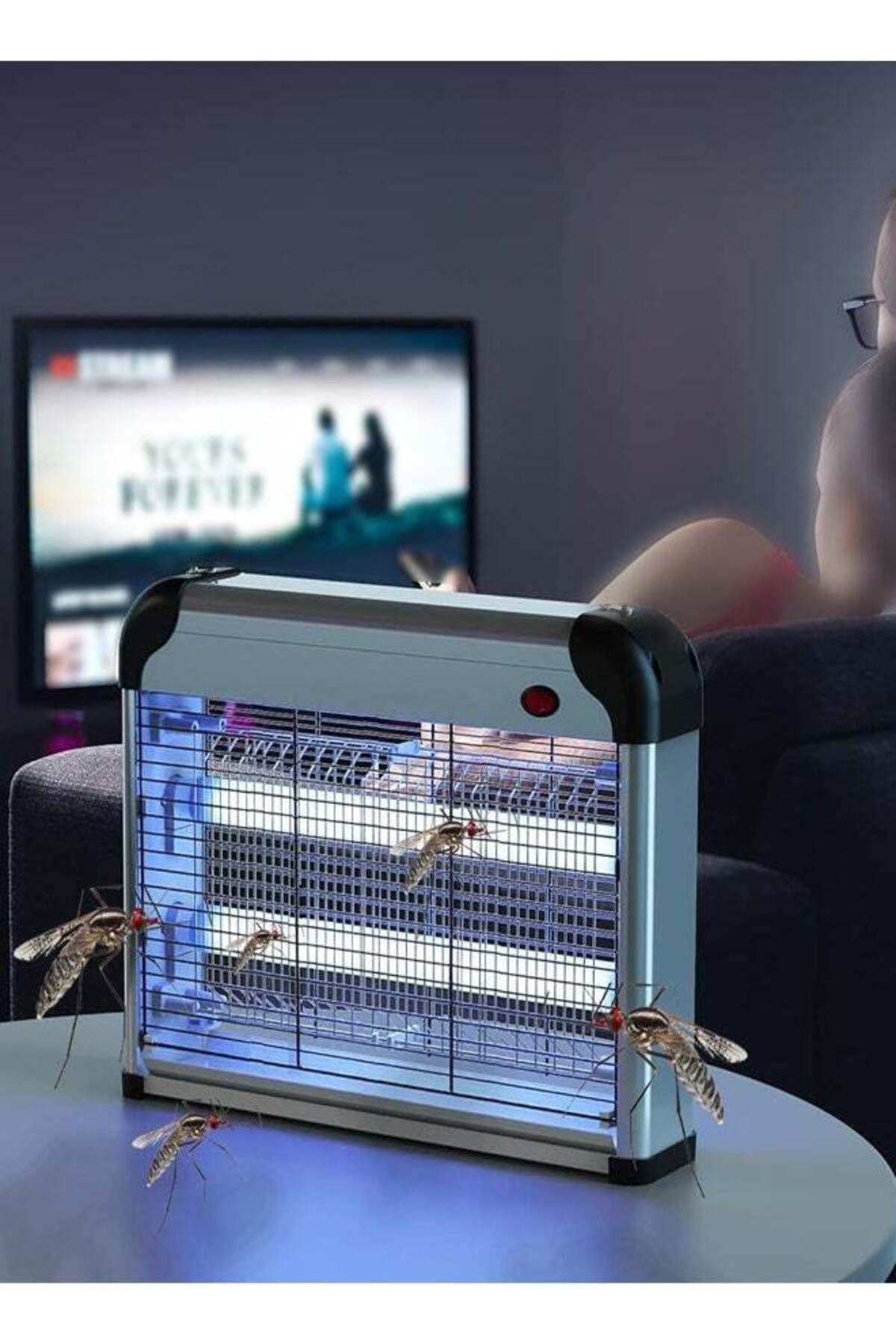 DLC-Electric insect zapper, mosquito net, for flying insects, flies, wasps, and mosquitoes, with a 2