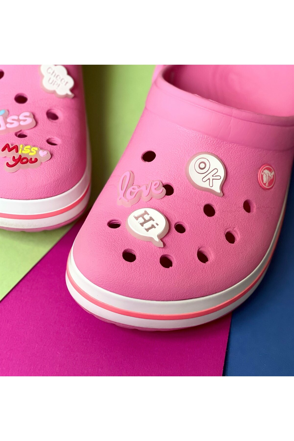 Gift Moda-Crocs Jibbitz Highlighter Slipper Ornament 6-Piece Cute Love Series Glow in the Dark 6