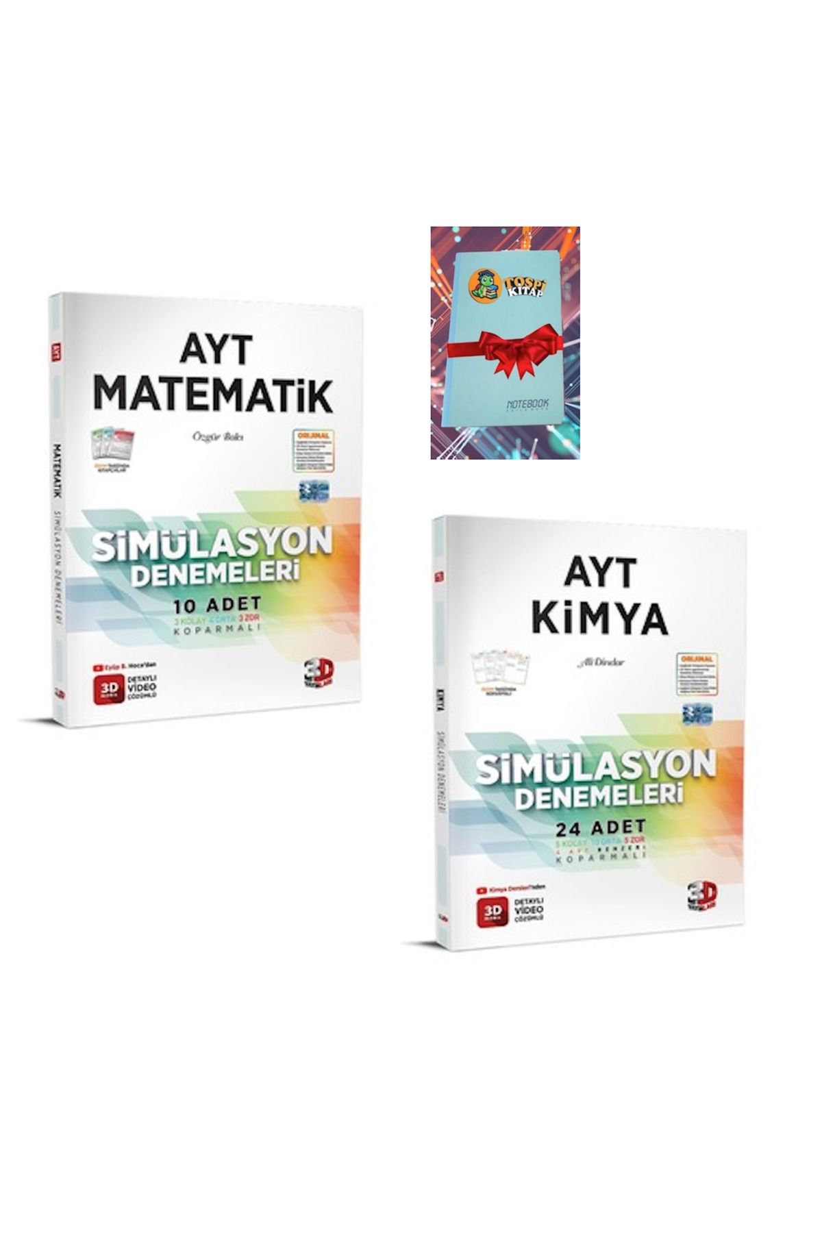 3D Yayınları AYT 3D Simülasyon MATEMATİK + KİMYA Denemeleri ( DEFTER HEDİYELİ)
