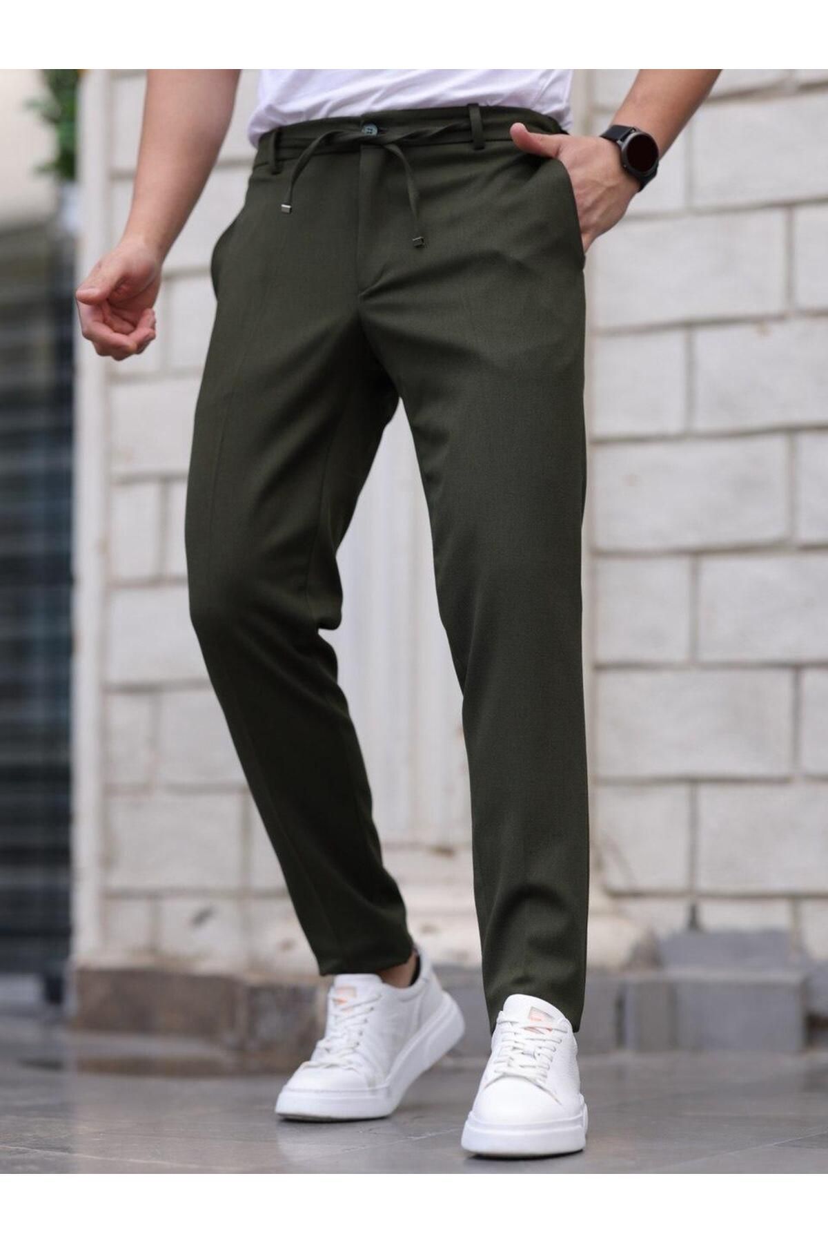 Xram ERKEK ESNEK ITALYAN KESİM ESNEK JOGGER LASTİKLİ PANTOLON