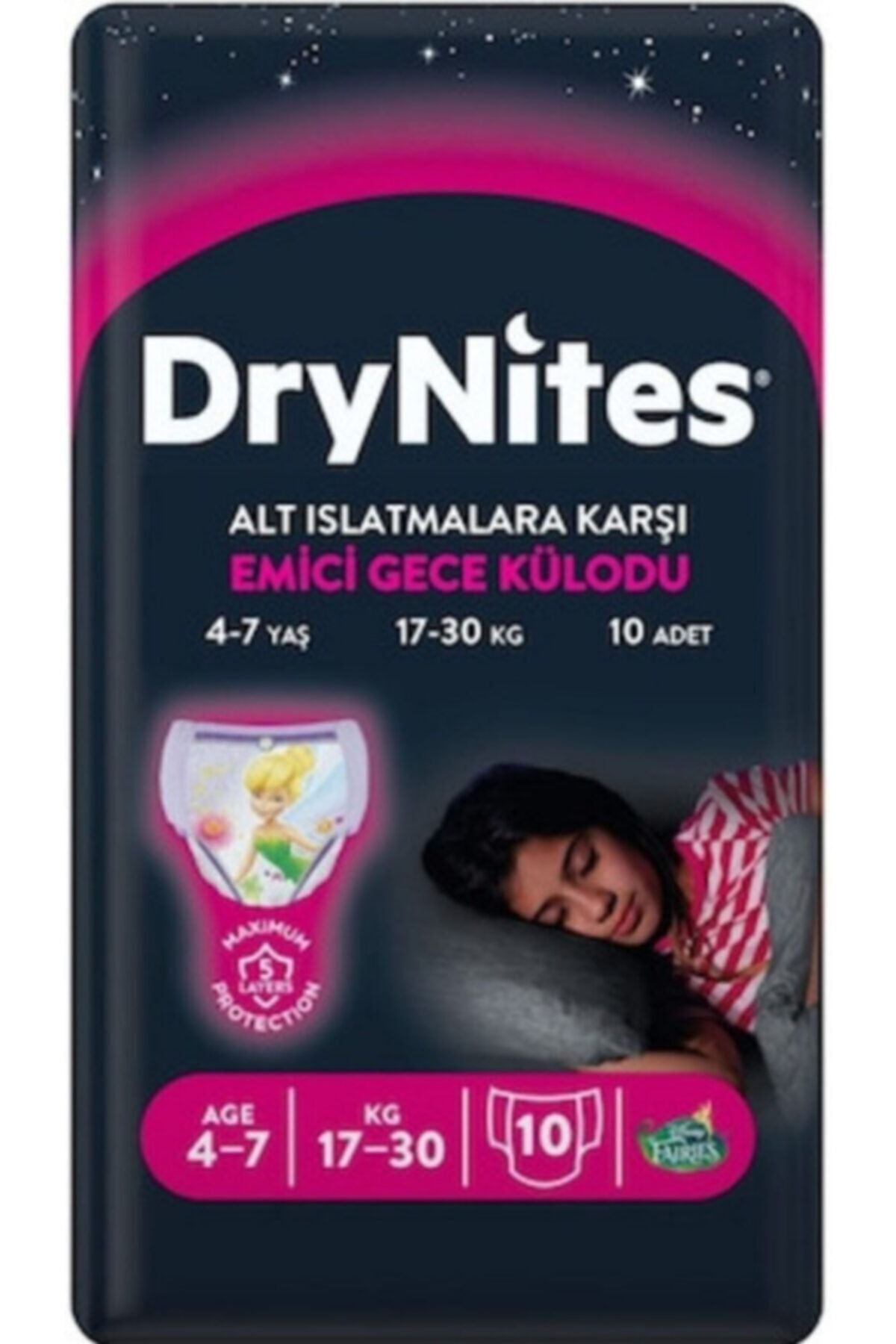 Huggies DRYNİTES EMİCİ GECE KÜLOT BEZ KIZ 4-7 YAŞ 10 LU 3 PAKET fotoğrafı 4 (önizleme)