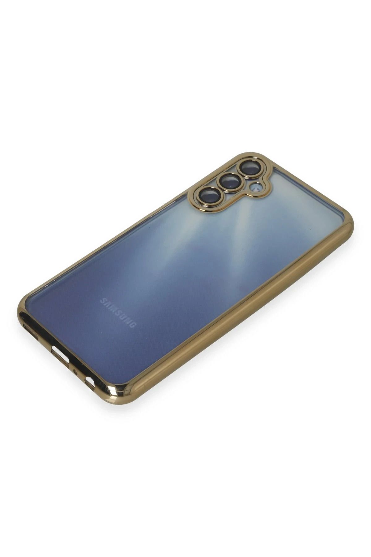 NewFace Samsung Galaxy A25 5G Kılıf Lensli Silikon - Gold ZRNET