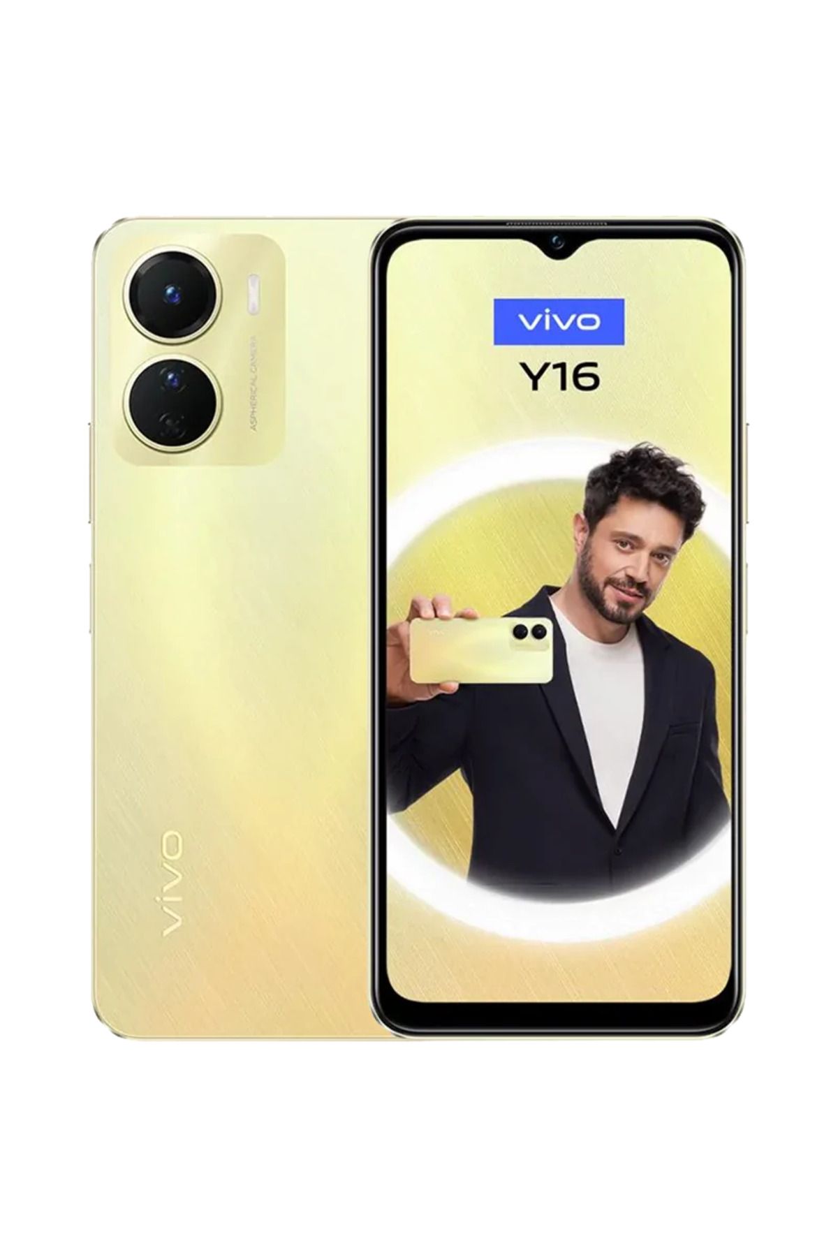 vivo YENİLENMİŞ VIVO Y16 64GB ALTIN CEP TELEFONU (12 AY GARANTİLİ) - B KALİTE