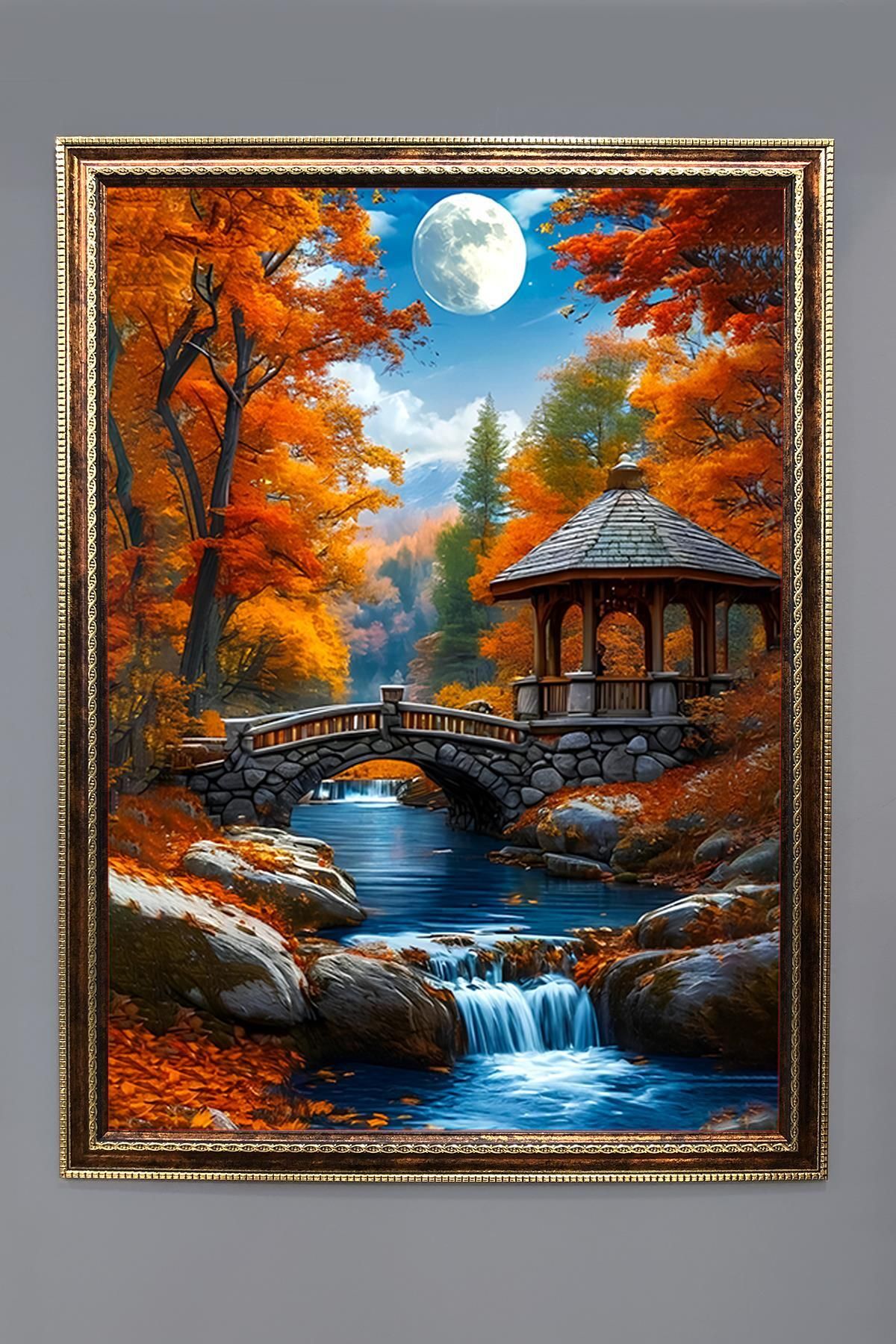 Doruklar Home Collection Doğa ve Manzara Desenli Çerçeveli Duvar Tablosu 50x70cm SERENE09