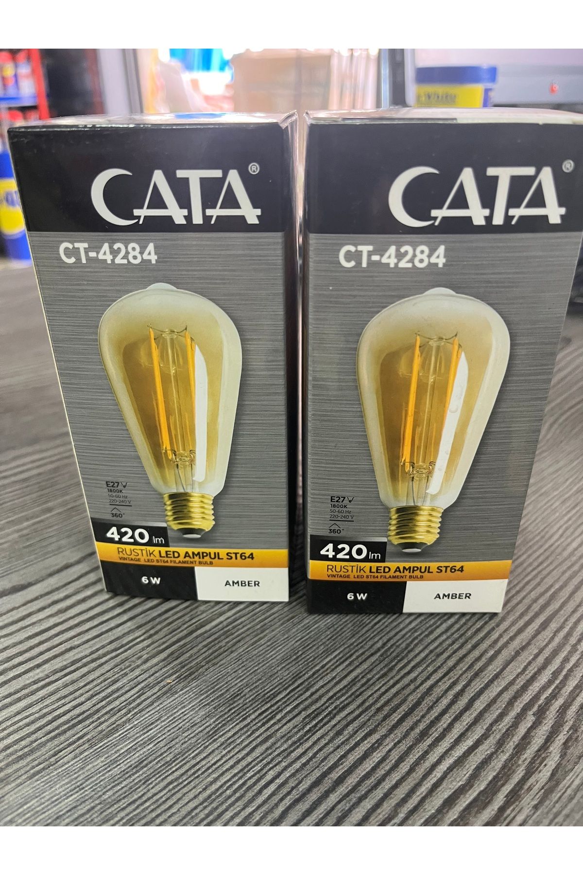 Cata CT-4284 RUSTİK 6W LED AMPUL 1800K VİNTAGE UZUN FİLAMENT AMBER