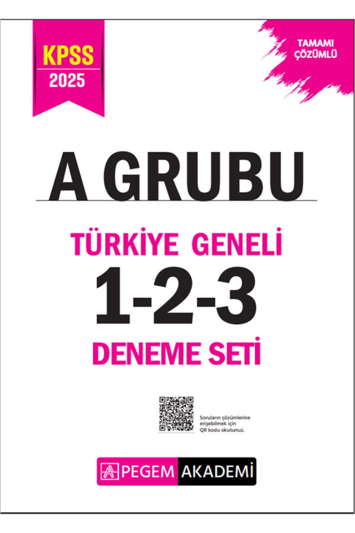 Pegem Akademi Yayıncılık 2025 KPSS A Grubu Tamamı Çözümlü Türkiye Geneli 1-2-3 (3'lü Deneme Seti)