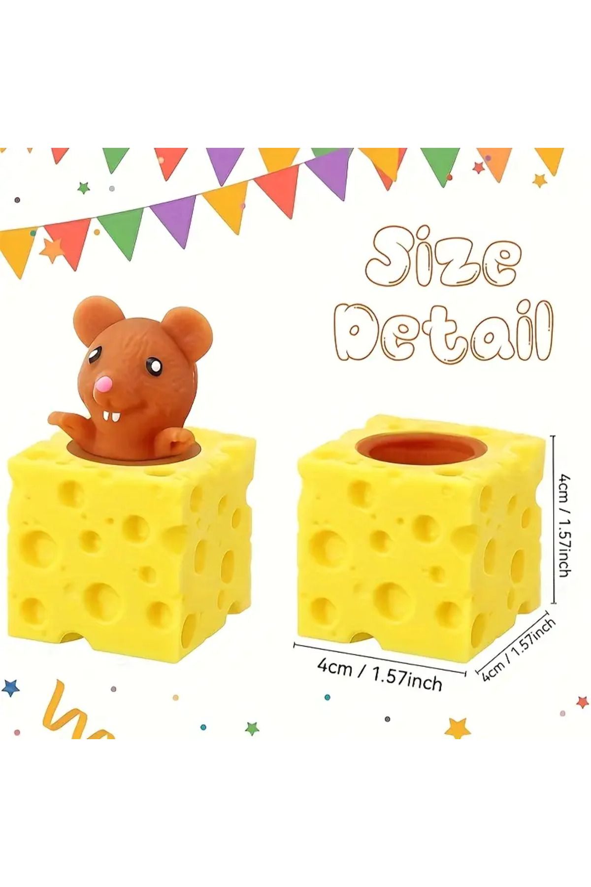 BALCI HEDİYELİK 1 Adet Sevimli Fare Sıkma Oyuncak squishy stres oyuncak (1 adet rastgele gönderim )