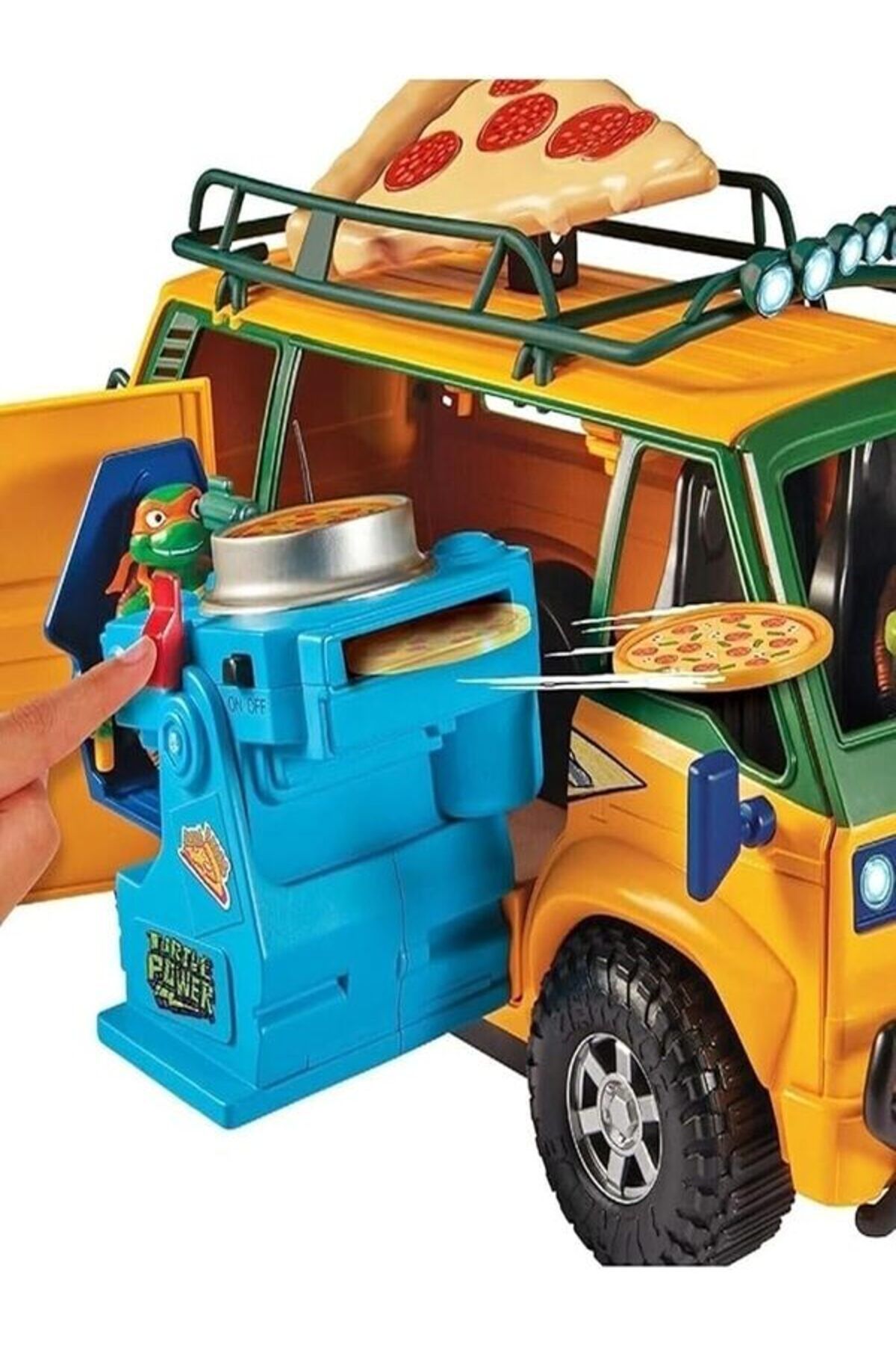 Teenage Mutant Ninja Turtles-TMNT Mutant Mayhem Pizza Fire Delivery Van with Launcher – Fits All 4 Turtles – by Playmates Toys 3