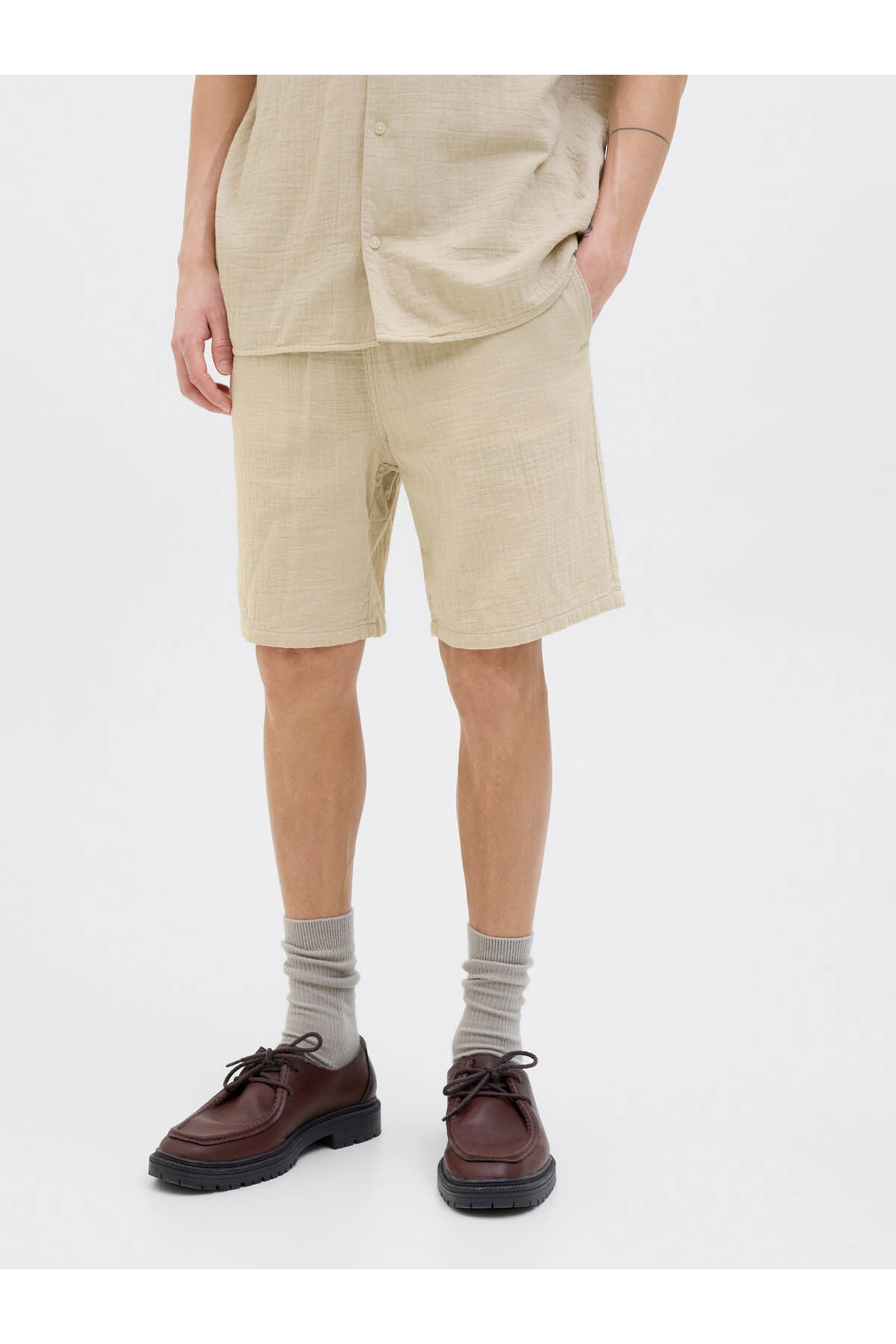 شلوارک مردانه راسته فاق نرمال | جک اند جونز Jack & Jones 12274758 - تصویر 5