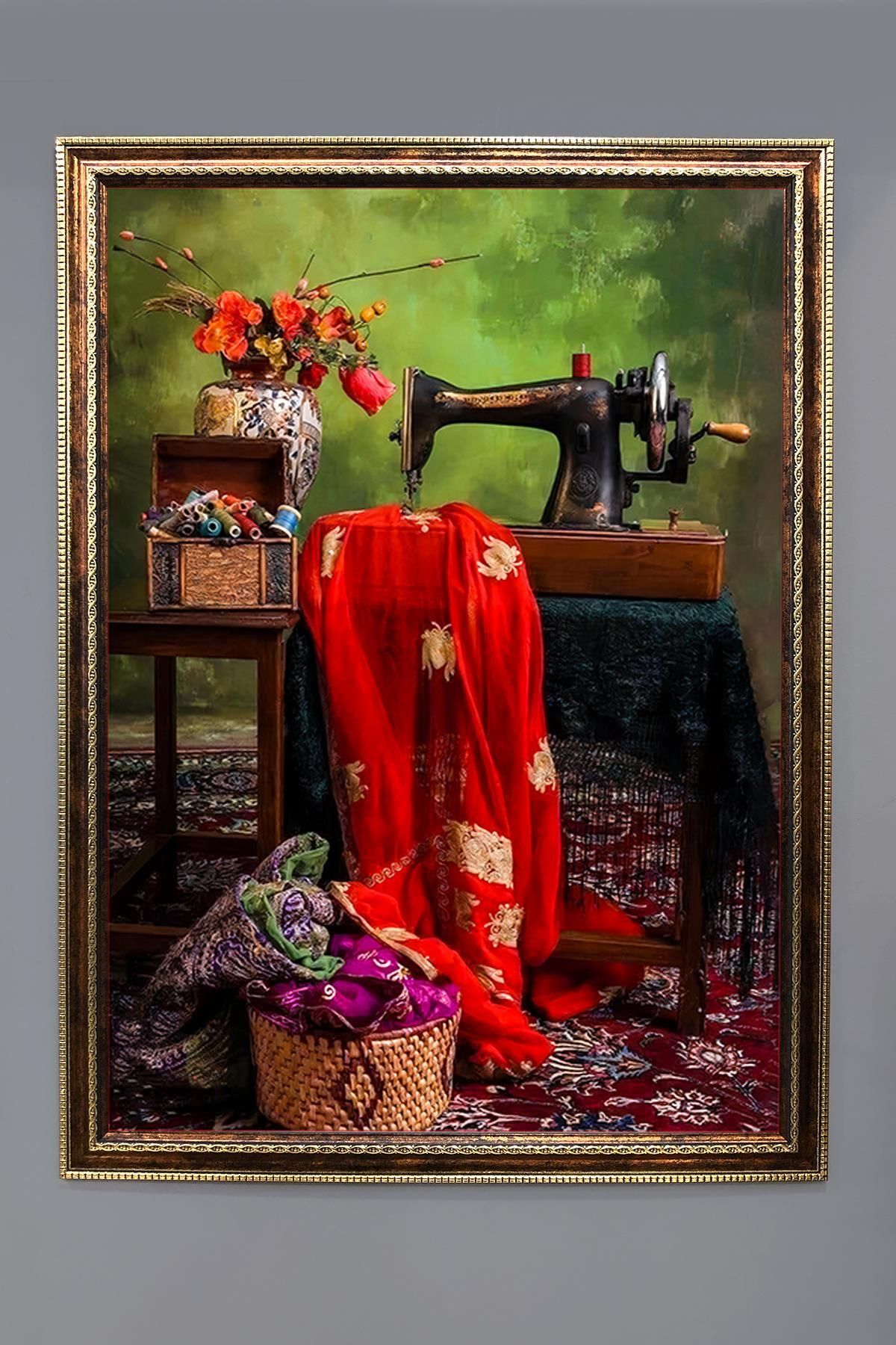 Doruklar Home Collection Natürmort Desenli Çerçeveli Duvar Tablosu 50x70cm NAT02