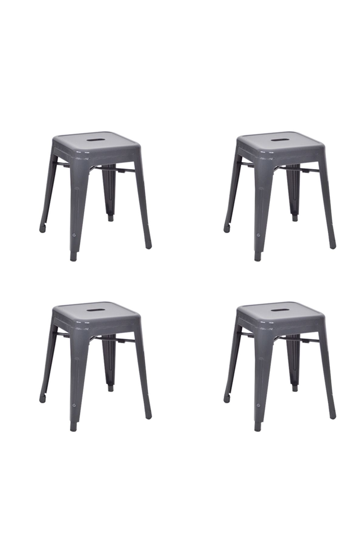 Komposan Tolix Metal Tabure(4 Adet)