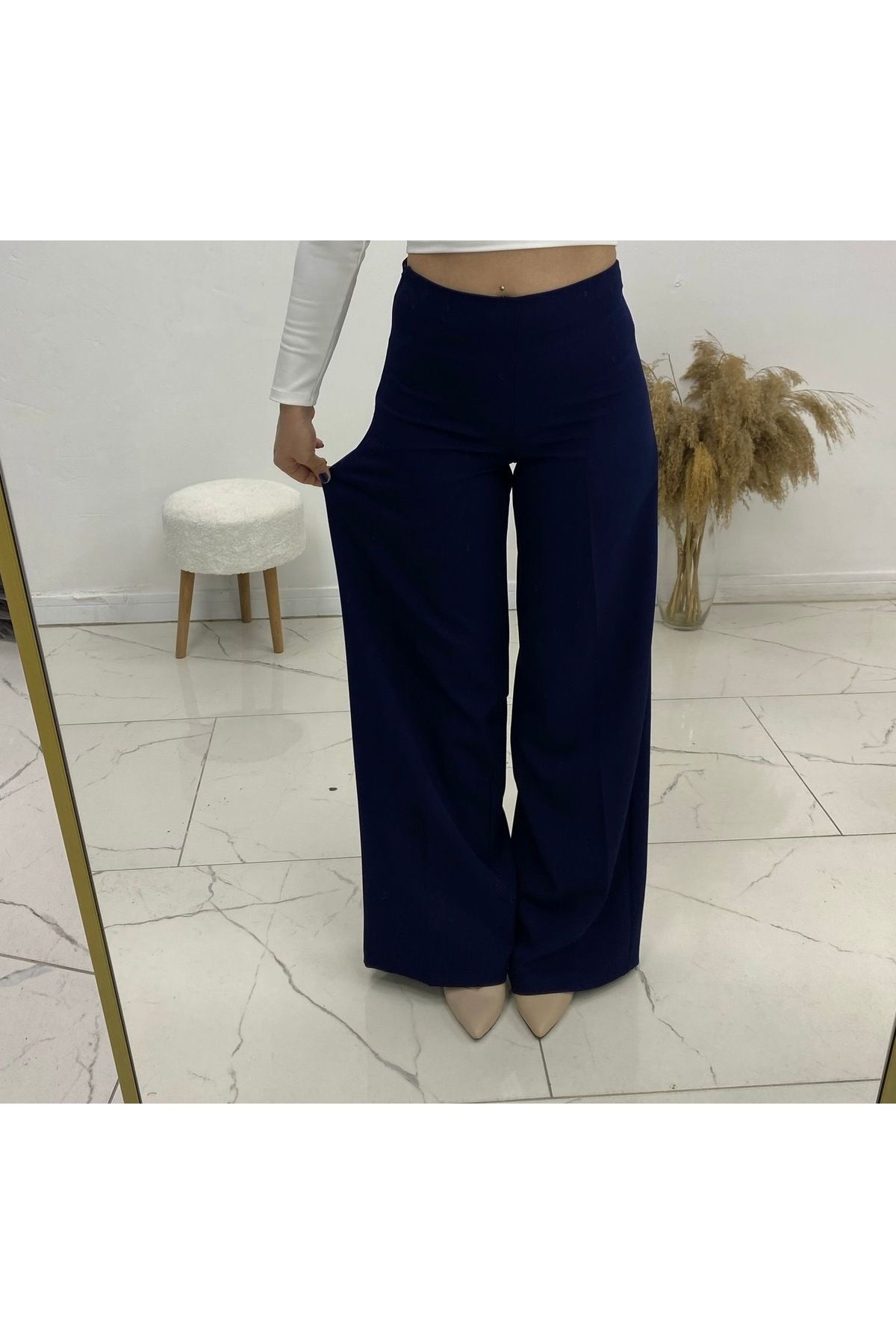 DAPHN Kadın Çakızlı Yüksek Bel Klasik Pantolon - Şık ve Modern Tasarım