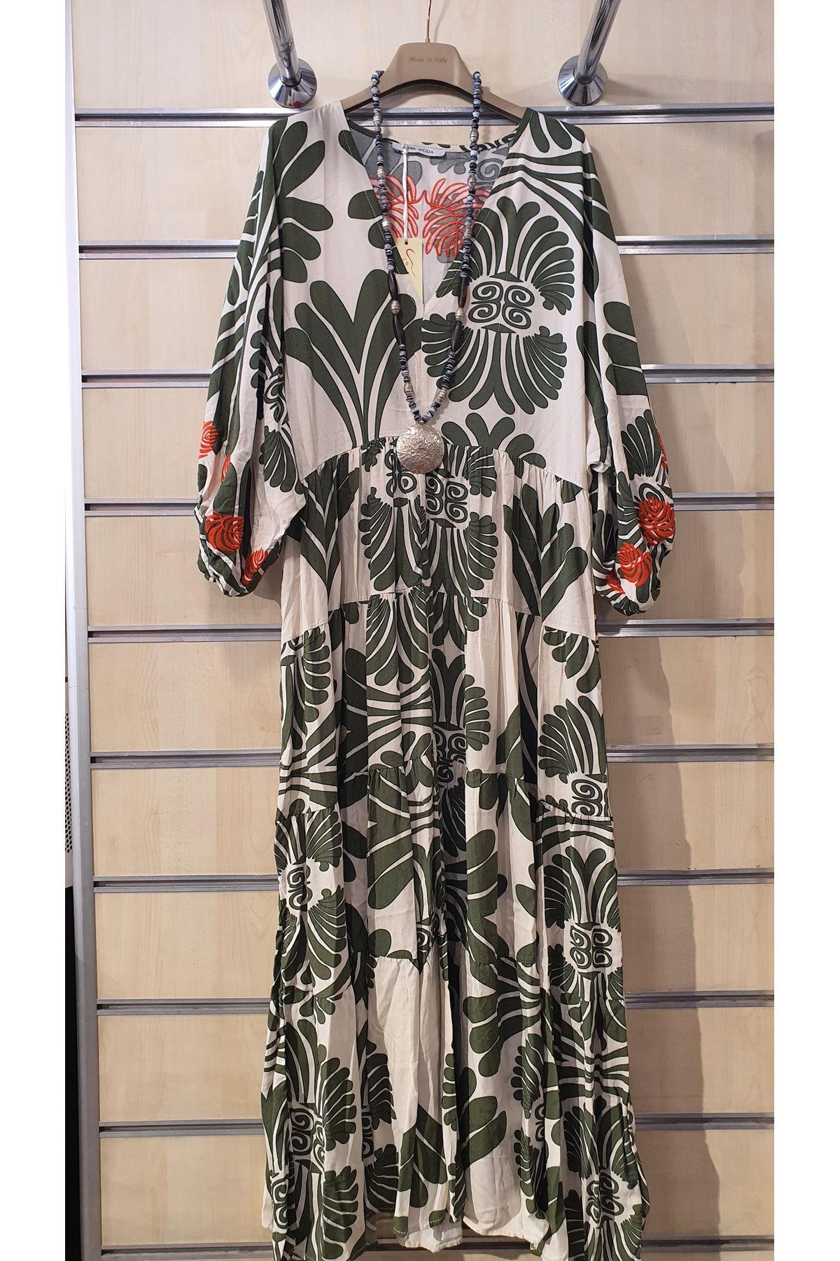 Park Moda NAKIŞ İŞLEMELİ VİSKON ELBİSE