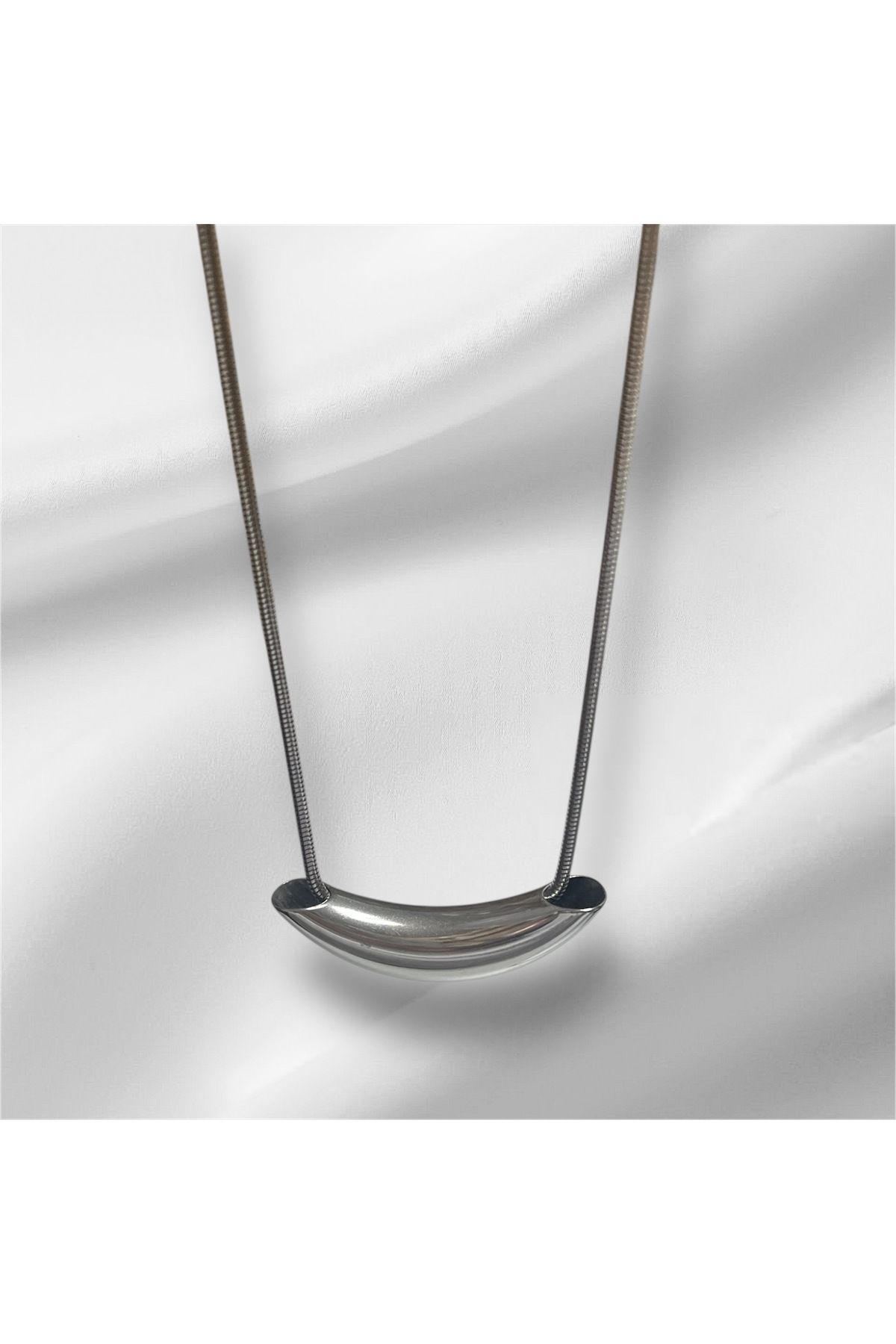Vitastyle ÇELİK BUBBLE TASARIM KOLYE GÜMÜŞ