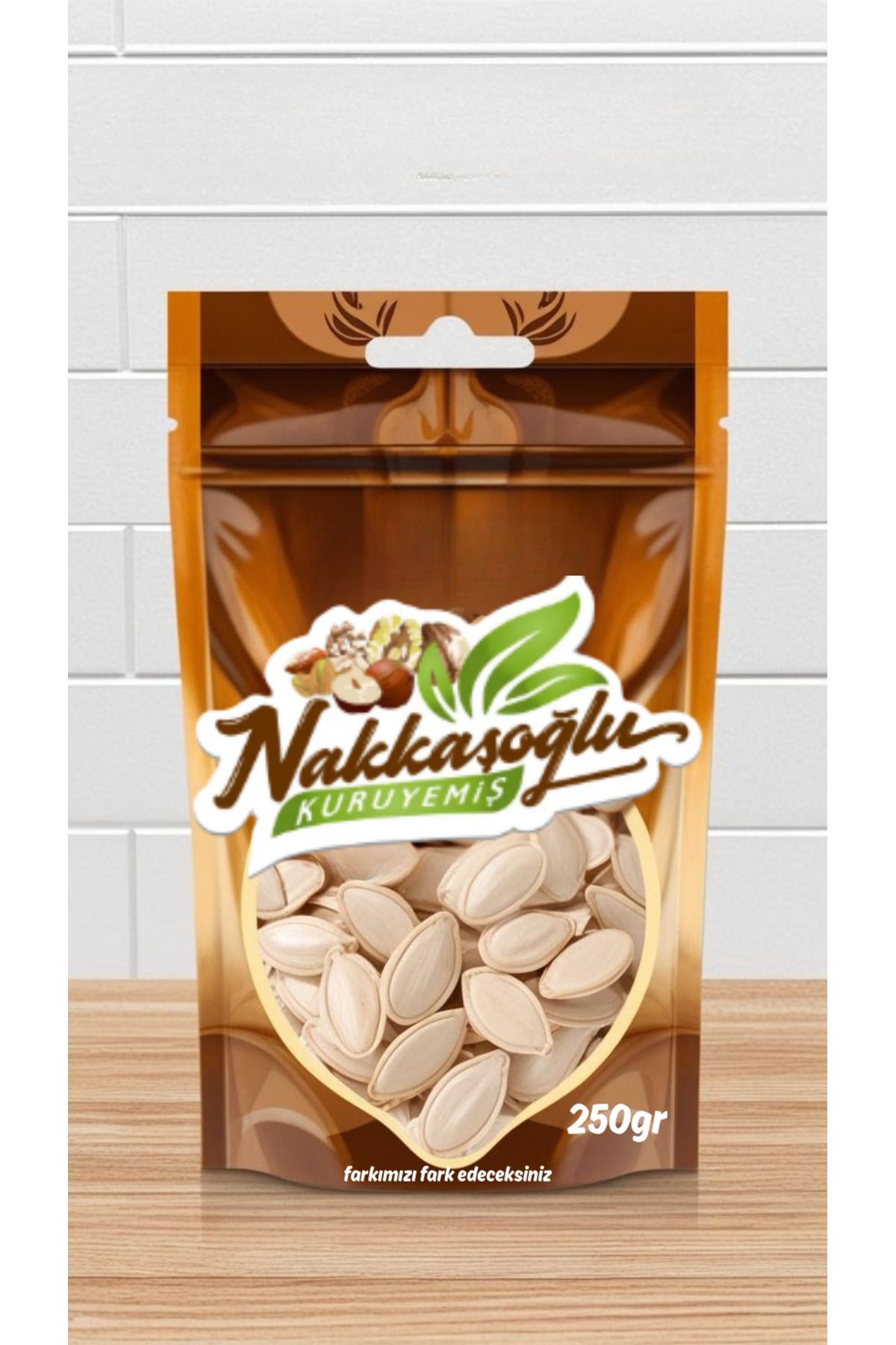 Nakkaşoğlu Kuruyemiş Kavrulmuş Tuzsuz Jumbo Kabak Çekirdeği 250gr