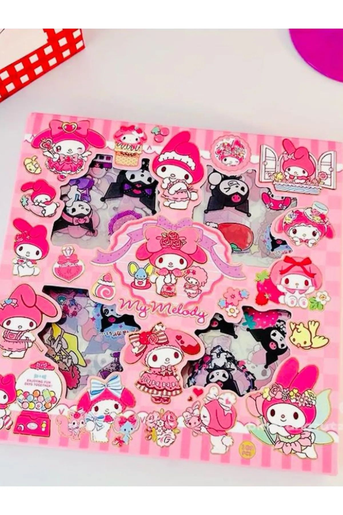 zeynobella Kuromi My Melodi Sanrio Sticker Seti - 470 Adet - Ajanda, Günlük, Scrapbook, Bullet Journal Çıkartma