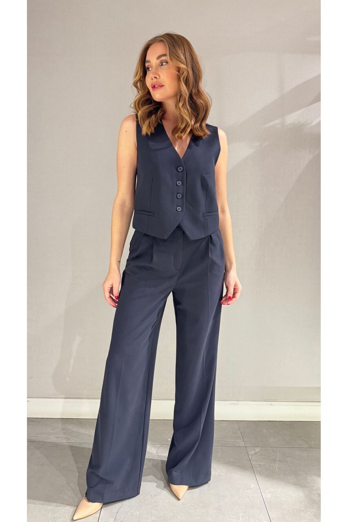 Dilvin Marvel 60545 Yelek Pantolon Takım