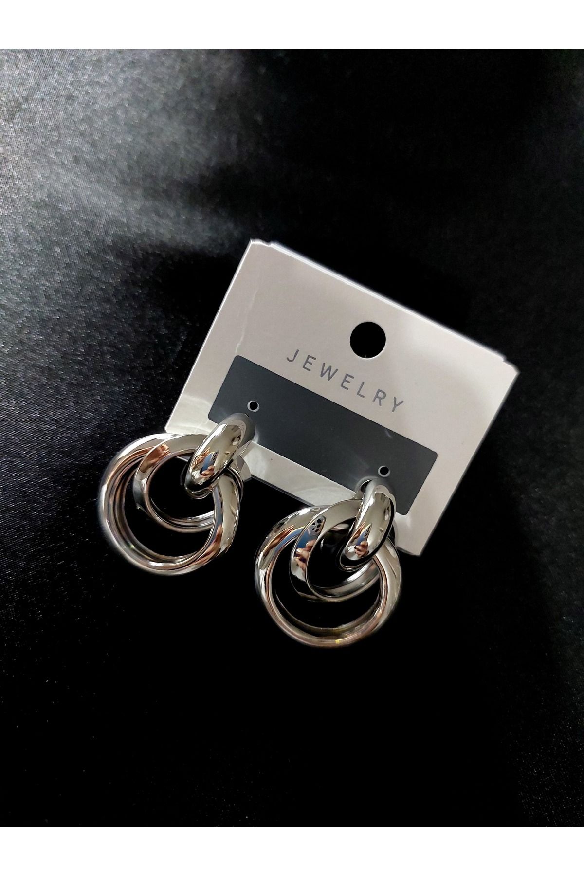 Helys Accessories Çelik 3 halkalı küpe
