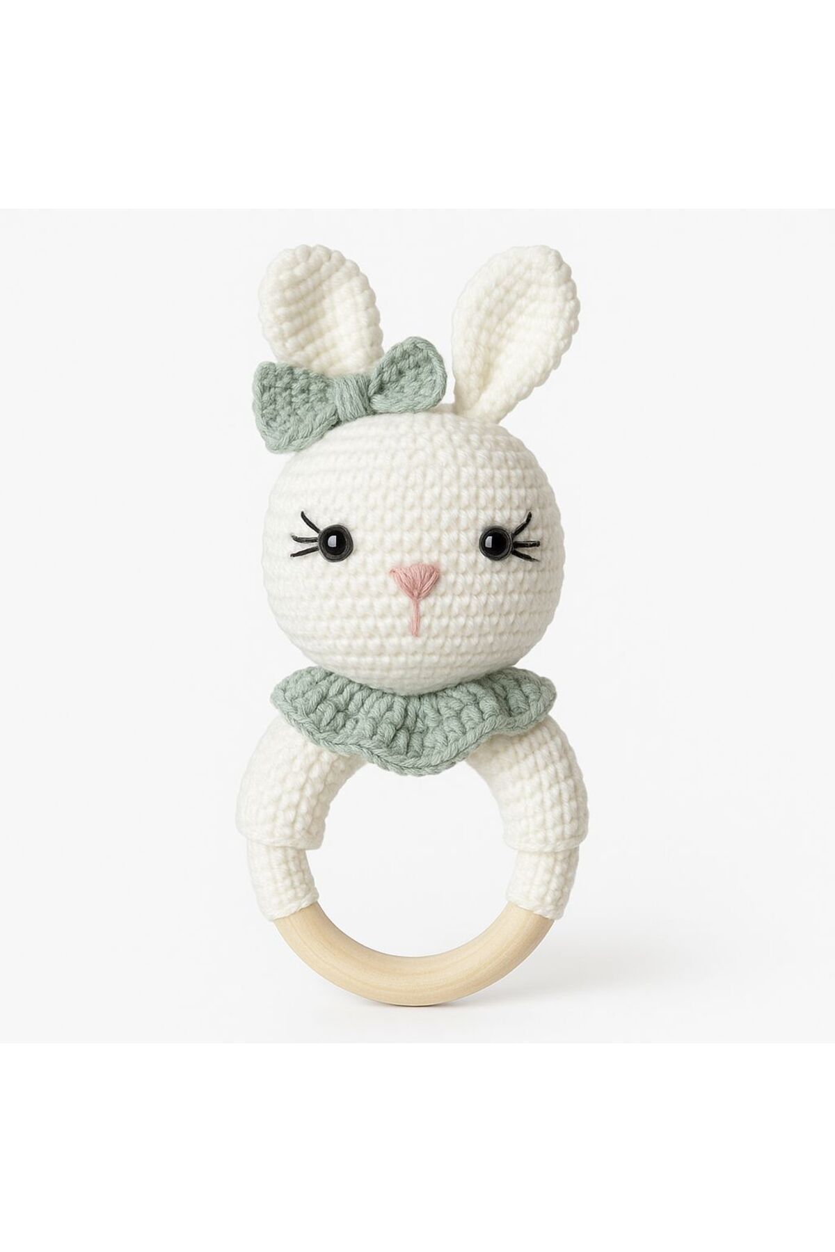 Jaju Baby 18 cm Diş Kaşıyıcı ve Çıngırak Tavşan model