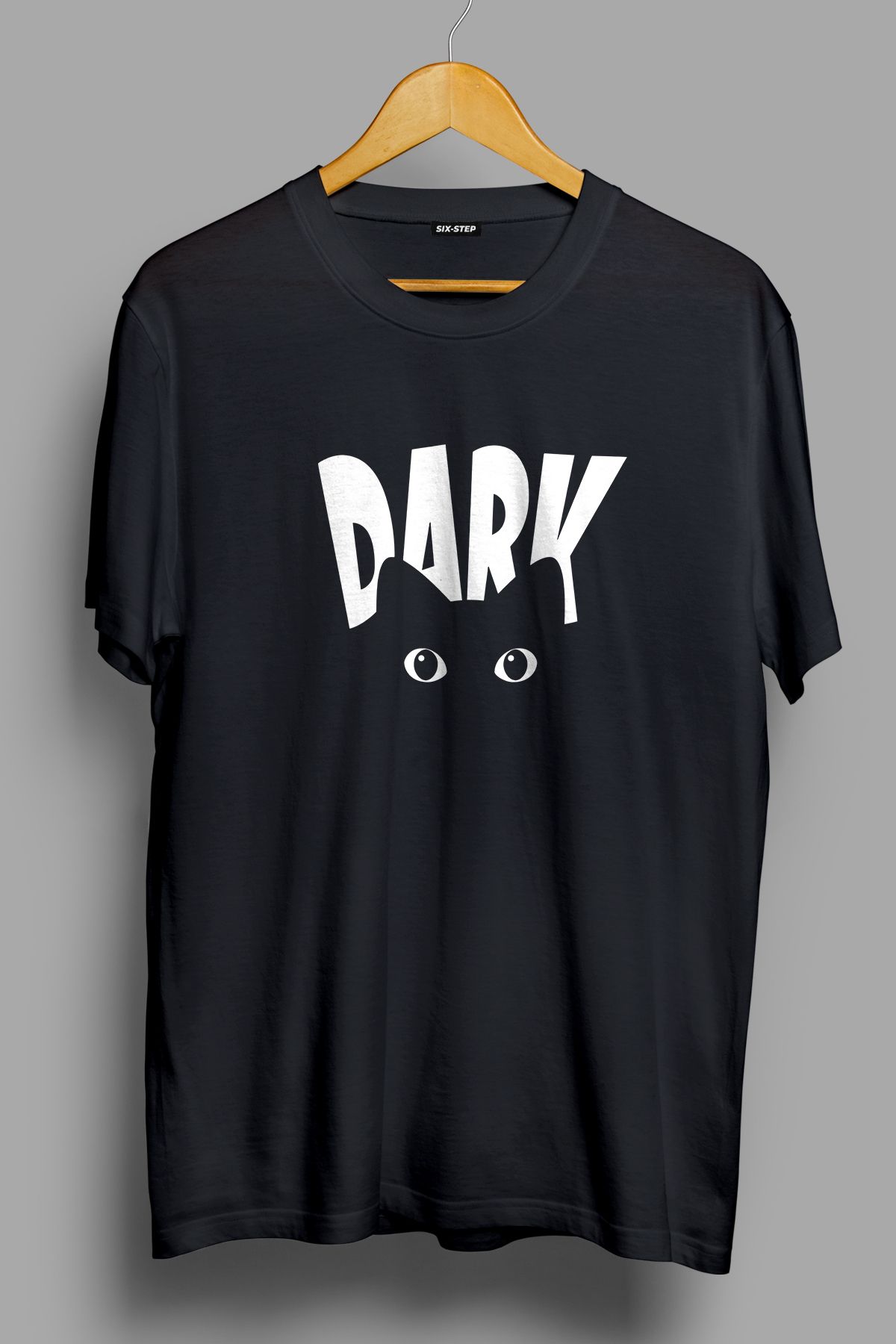 Six Step Dark Cat - Üniseks Oversize Transfer Baskılı T-Shirt