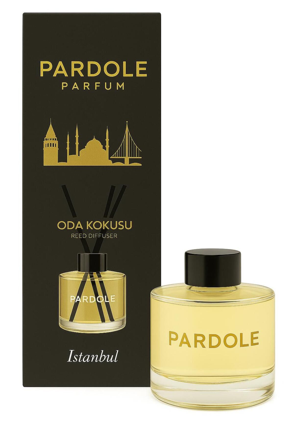 PARDOLE 145 ml İstanbul Bambu Çubuklu Oda Kokusu - Odunsu Çubuklu Oda Kokusu - Sedir , Paçuli , Sandal, Ud