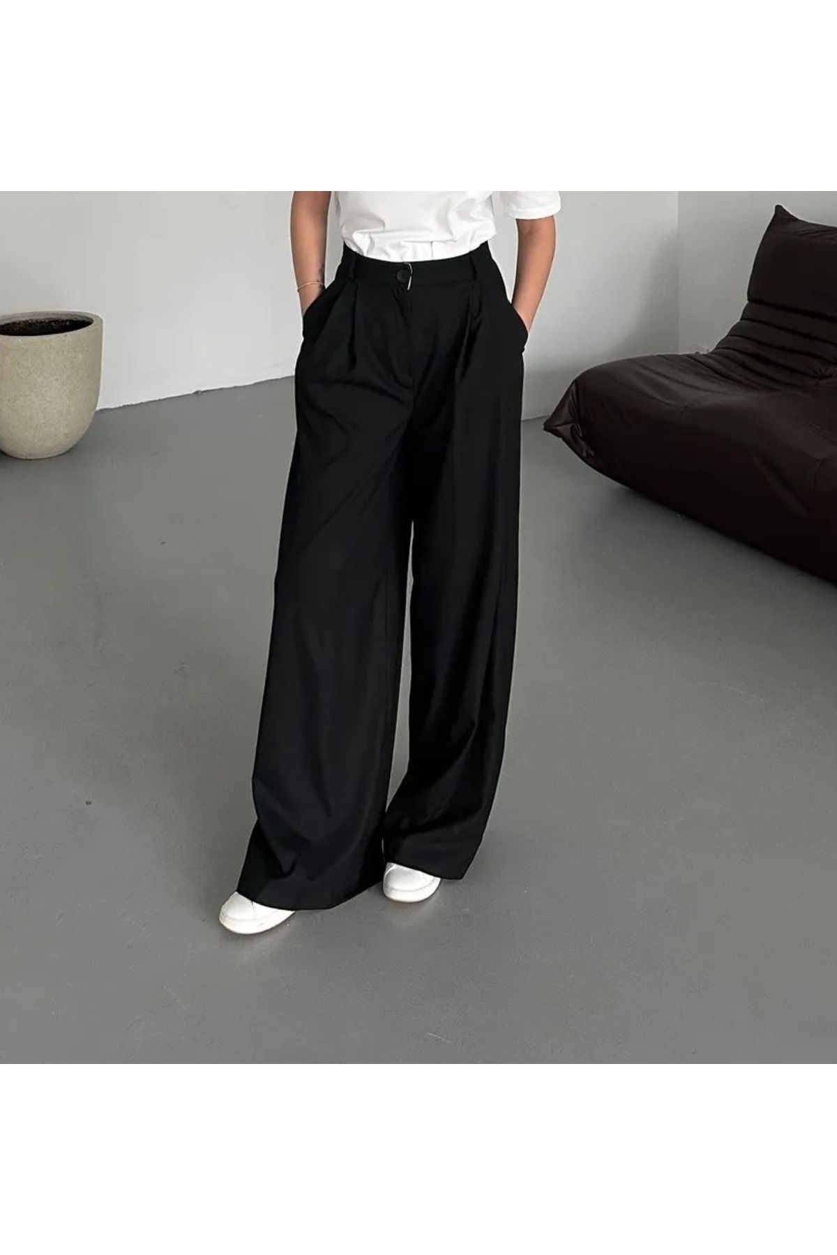 My Blog Sİyah Pileli Business Pantolon - 3602