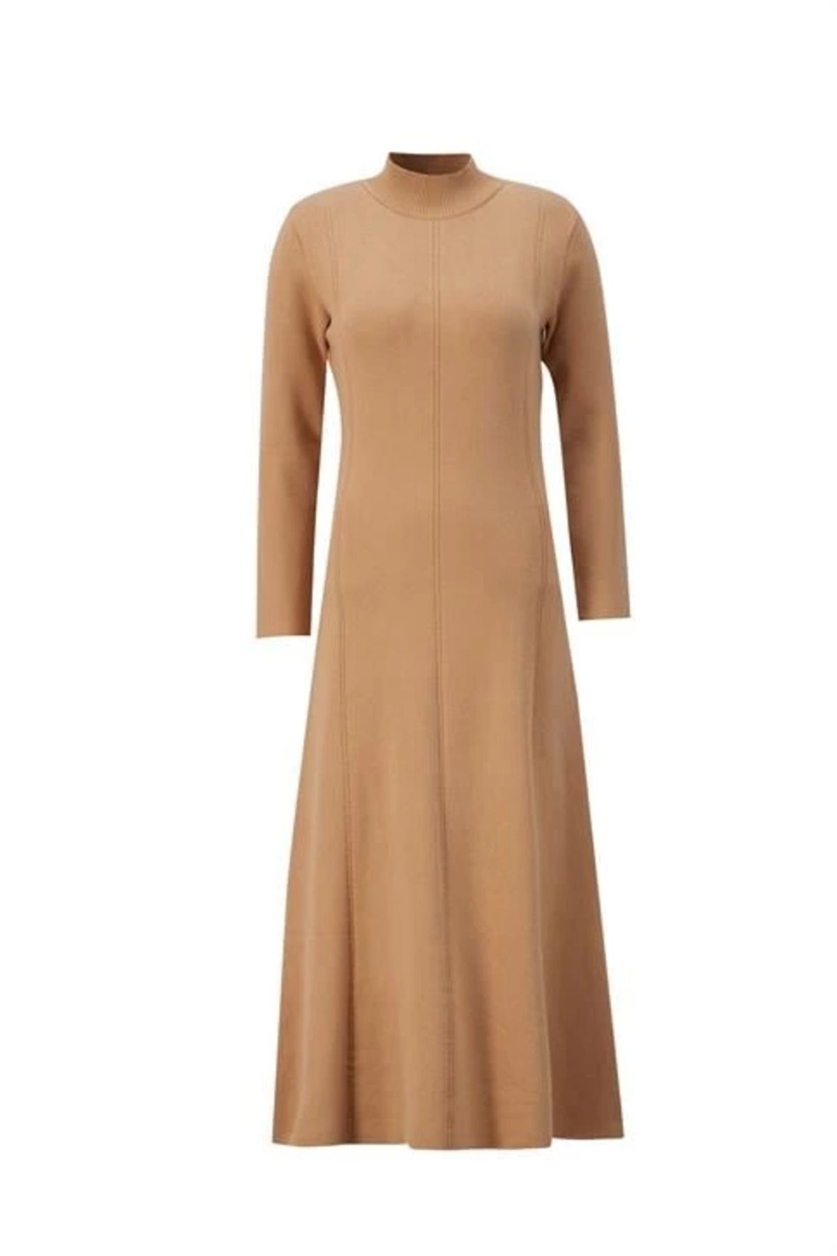 aradimtaradim Armine Uzun Kol Triko Elbise 24KD4217 Bisküvi