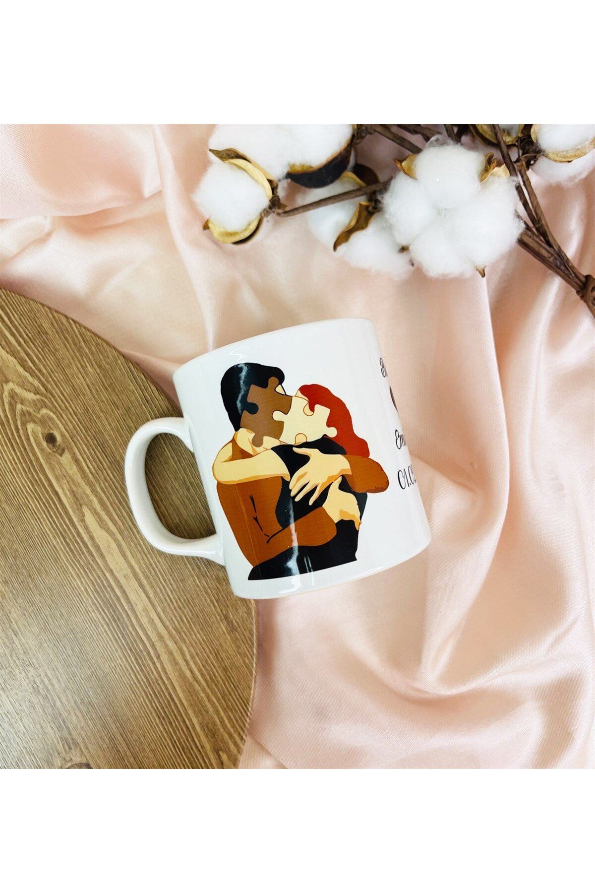 Gift Moda Kişiye Özel Yapboz Aşk Tasarımlı Kupa Bardak