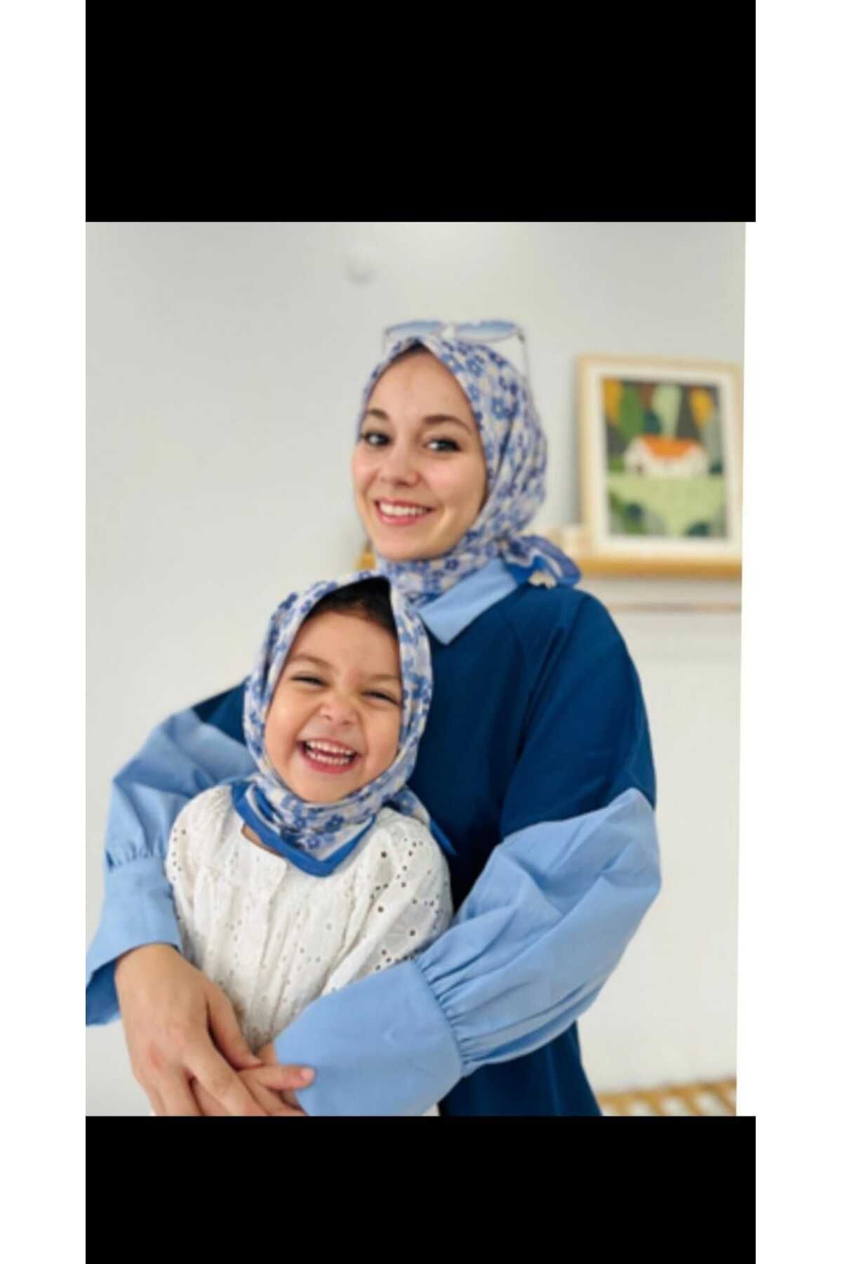EMKSHOP %100 PAMUK ANNE KIZ ABLA KARDEŞ TAKIM EŞARP (HAFİFTİR, TERLETMEZ, KAYMA YAPMAZ)