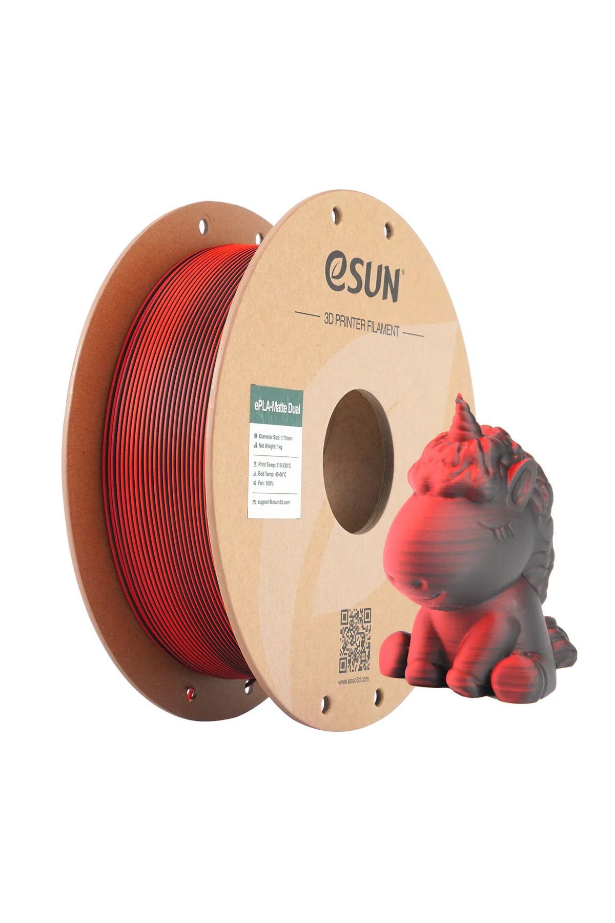 eSun Epla-matte Dual Kırmızı Siyah Filament 1.75 Mm 1 Kg