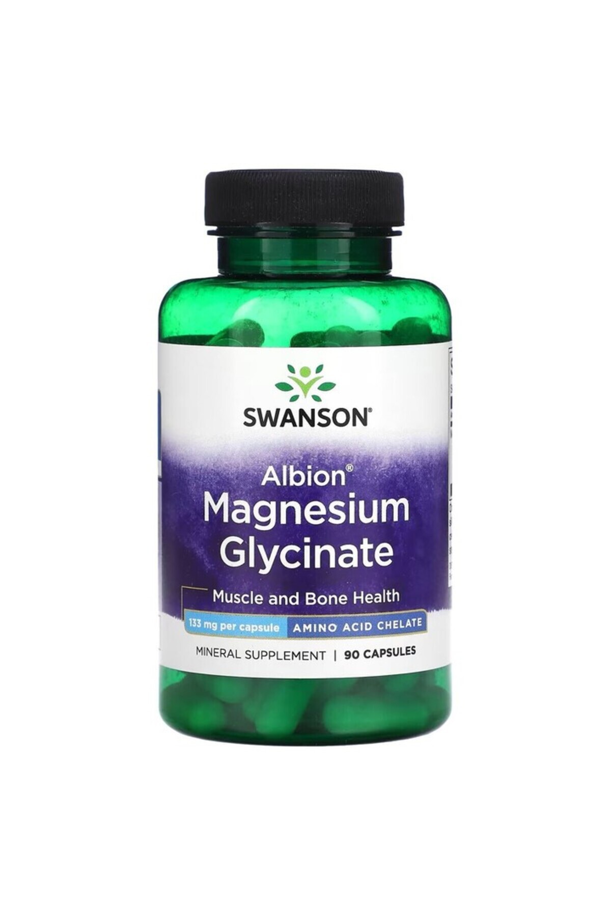 SWANSON Albion, Magnezyum Glisinat, 133 mg, 90 Kapsül usa menşei.dmmedicine'den
