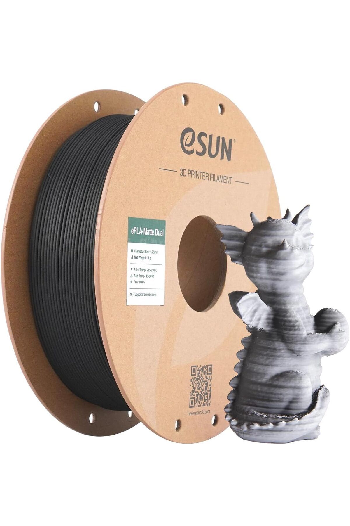eSun Epla-matte Dual Siyah Beyaz Filament 1.75 Mm 1 Kg