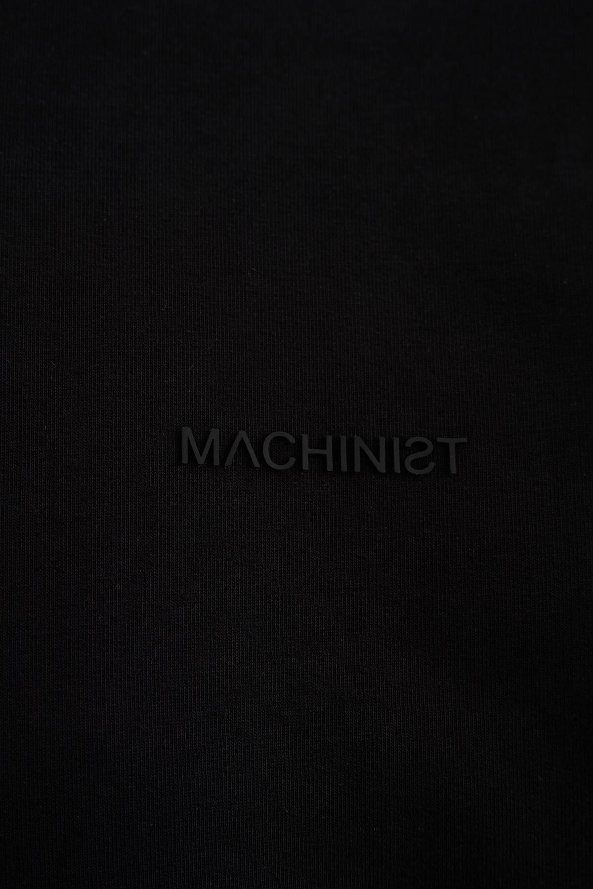 Machinist-Ανδρικό Basic Relaxed βαμβακερό μαύρο μπλουζάκι 2