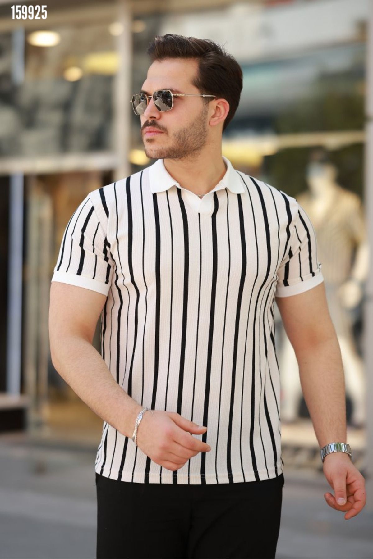 moda wanilia Erkek Örme Kumaş Polo Yaka Old Money T-shirt