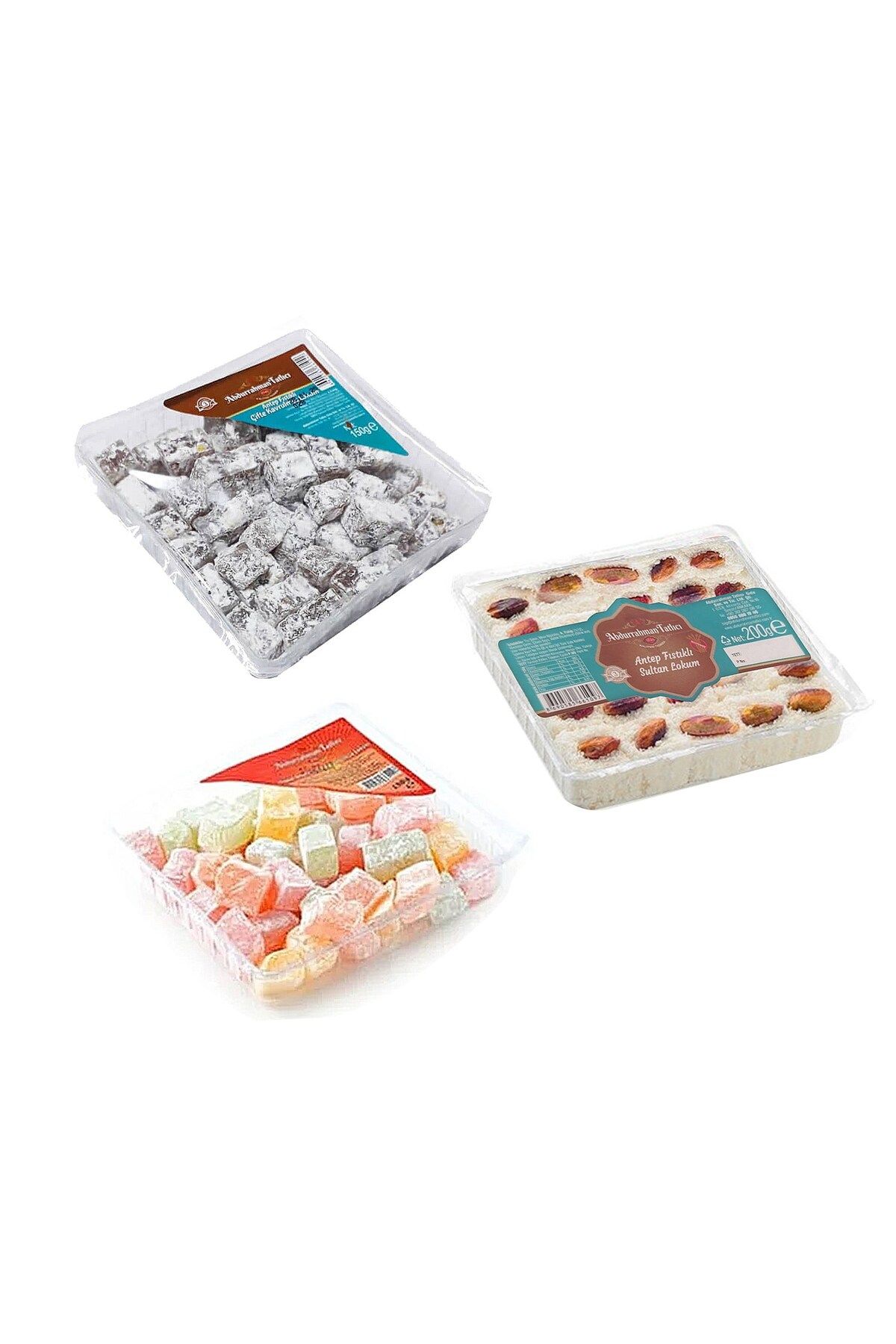 Abdurrahman Tatlıcı Lokum Çeşitleri 3 lü Set